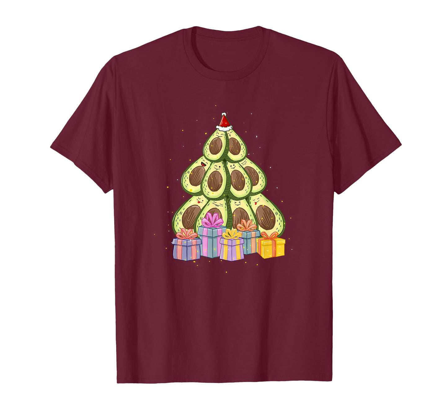 Avocado Christmas Tree Cute Festive Holiday Lover T-Shirt