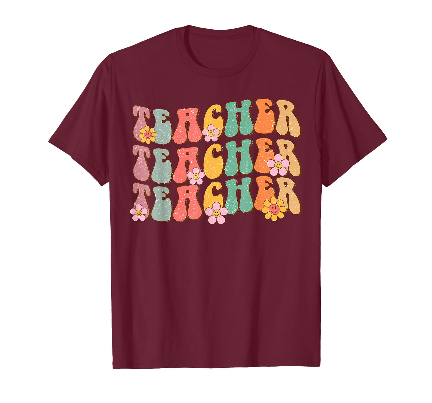 Groovy Teacher Cute Daisy Flower Retro Back to School T-Shirt