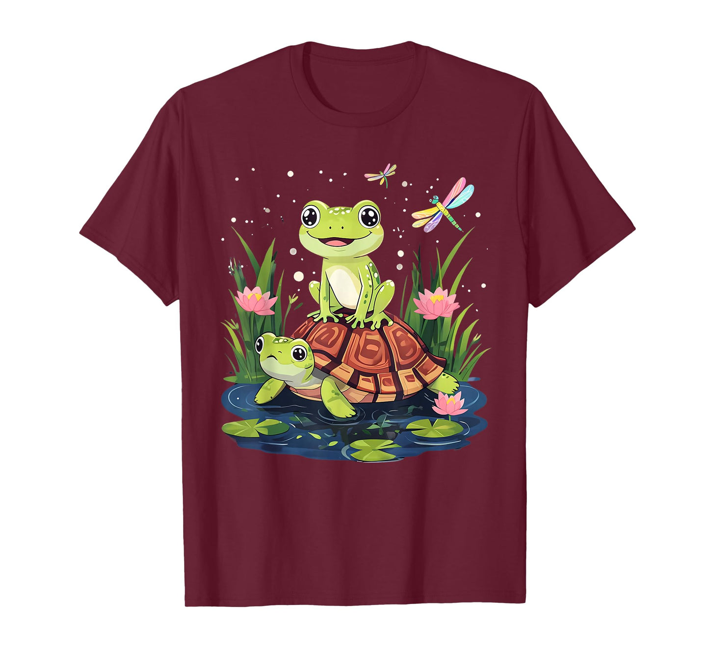 Funny Frog and Turtle Dragonfly T-Shirt