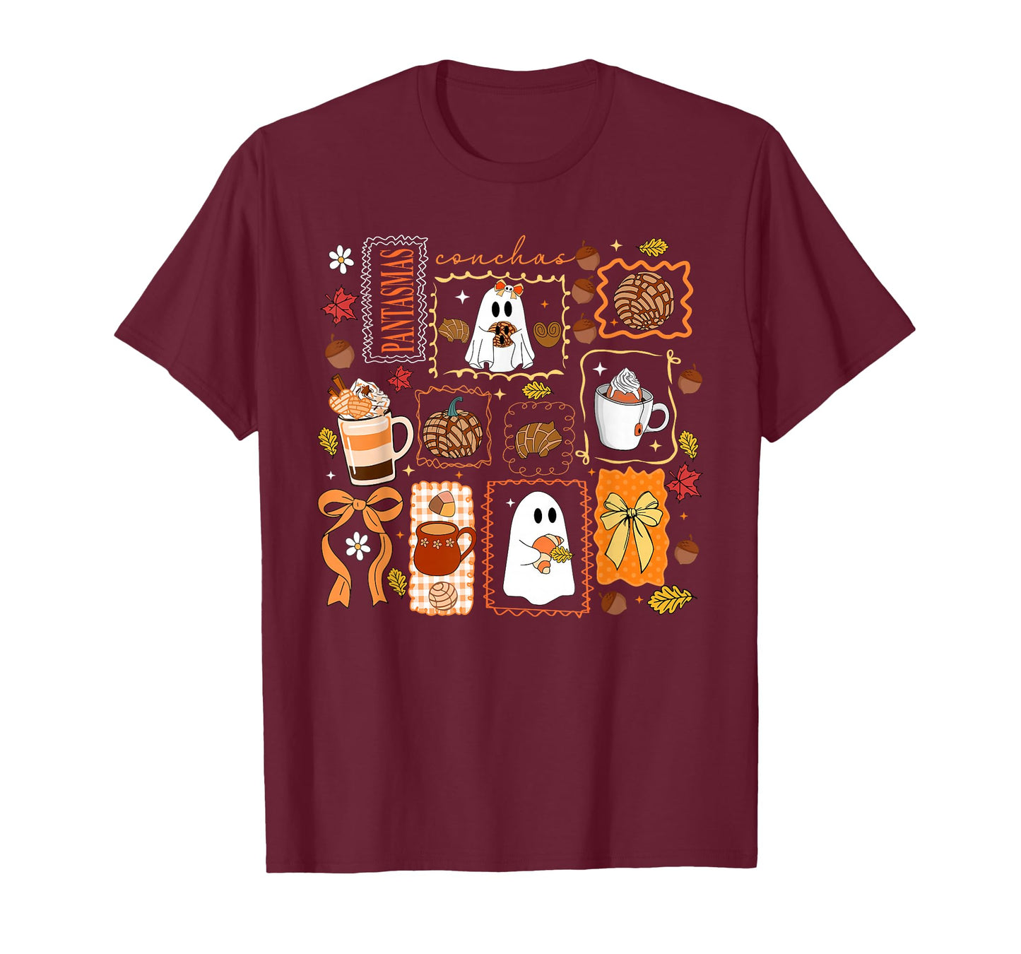 Spooky Conchas, Mexican Ghost Pantasmas, Spanish Halloween T-Shirt