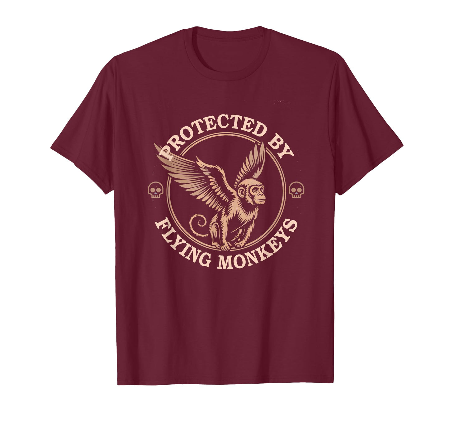 Sarcastic Protected by Flying Monkeys Wizard Horror Warlock T-Shirt