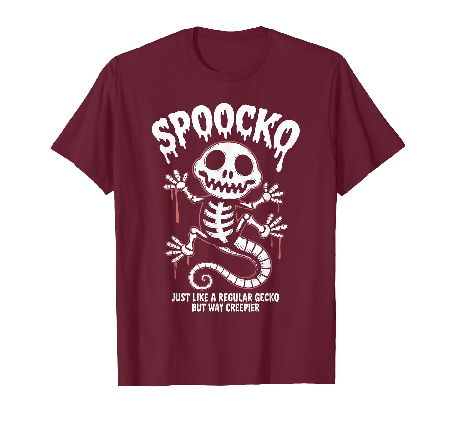 Spooky Gecko Skeleton Halloween T-Shirt
