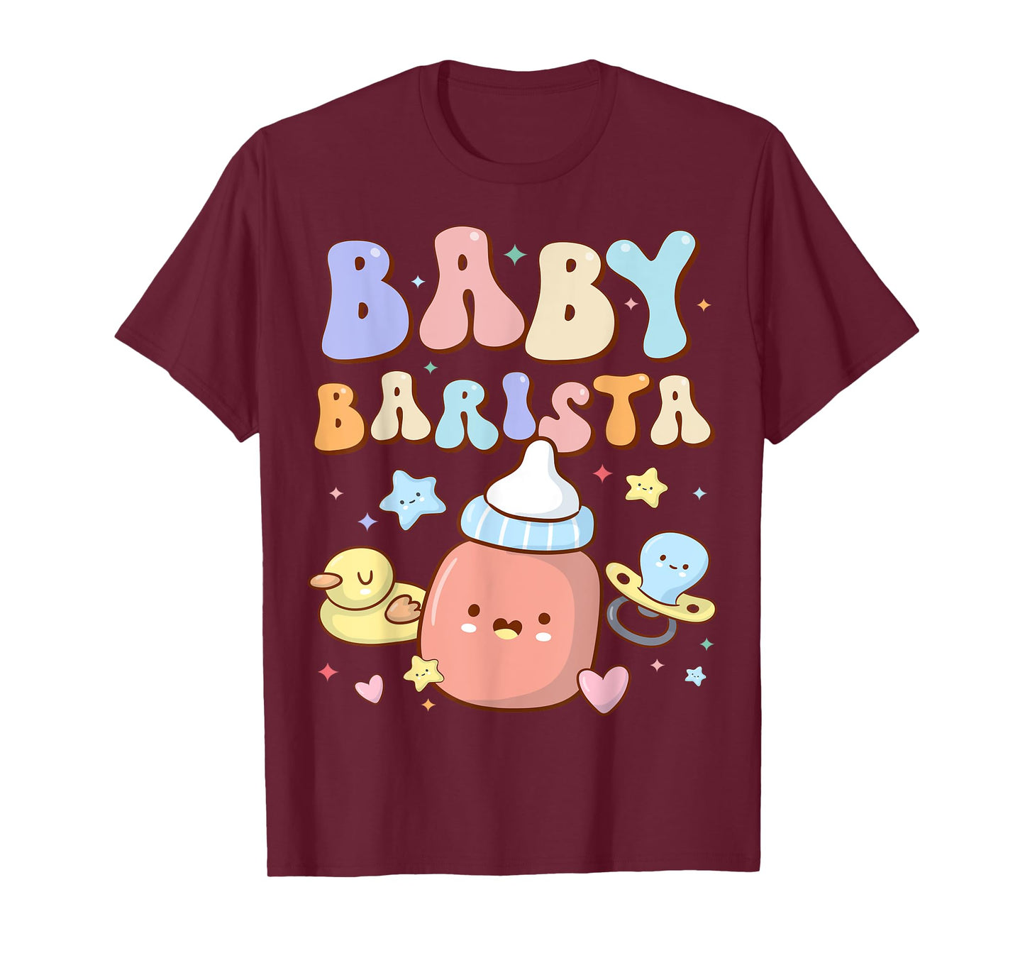 Baby Barista Mother Baby Nurse NICU Nurse Milk Bottle Funny T-Shirt