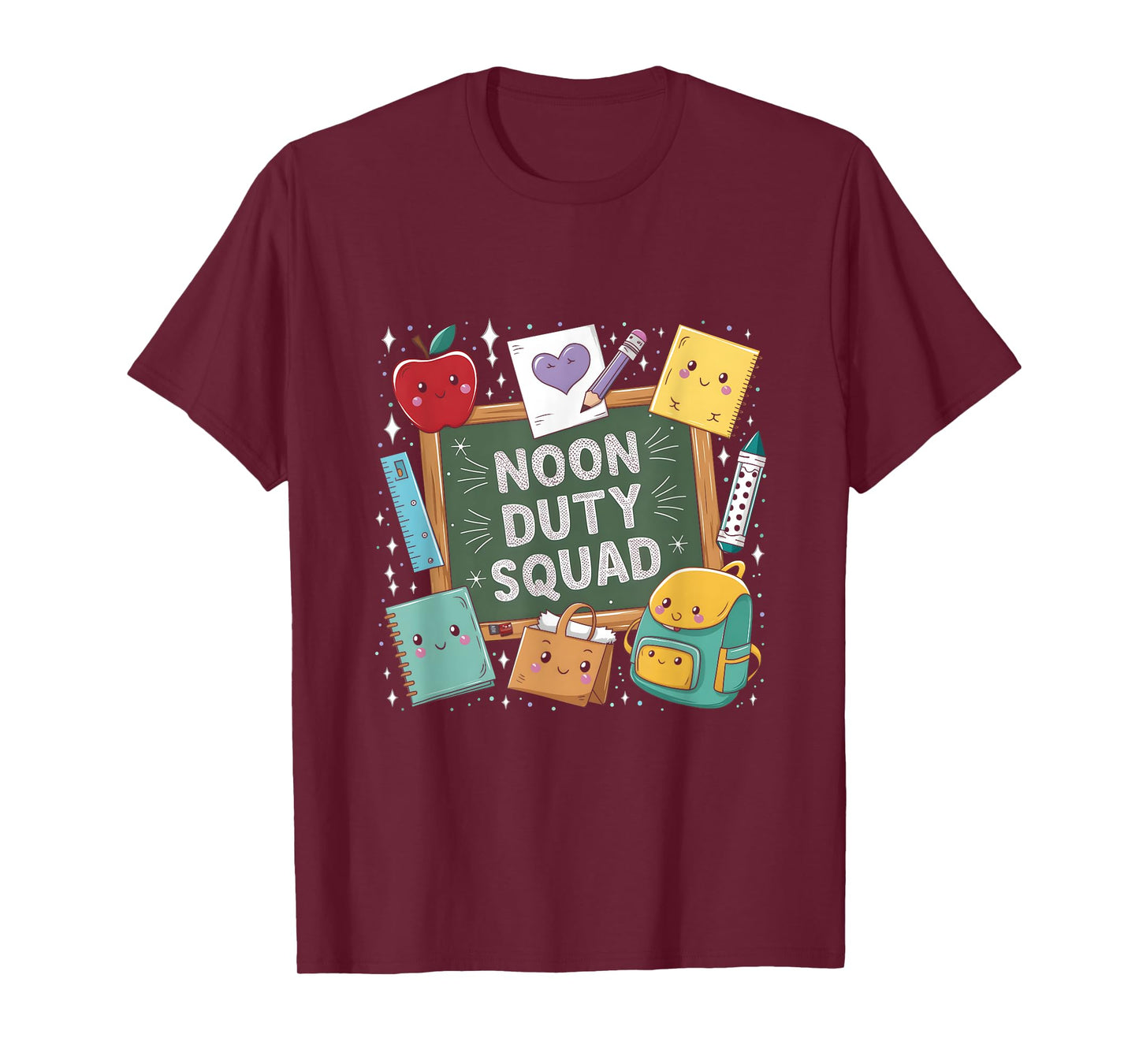 Noon Duty Squad Campus Aide 100 Days Of School Student Kids T-Shirt
