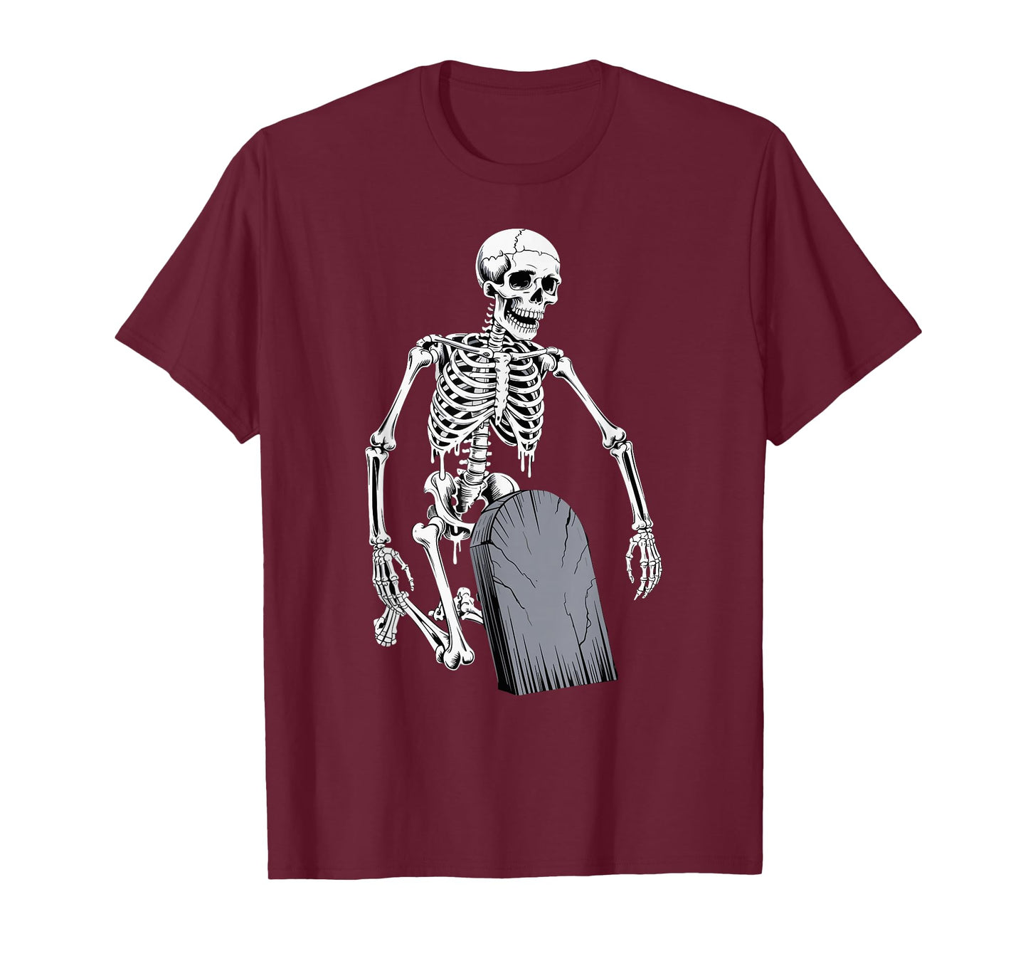 Zombie Skeleton in Haunted Forest Fantasy Horror Halloween T-Shirt