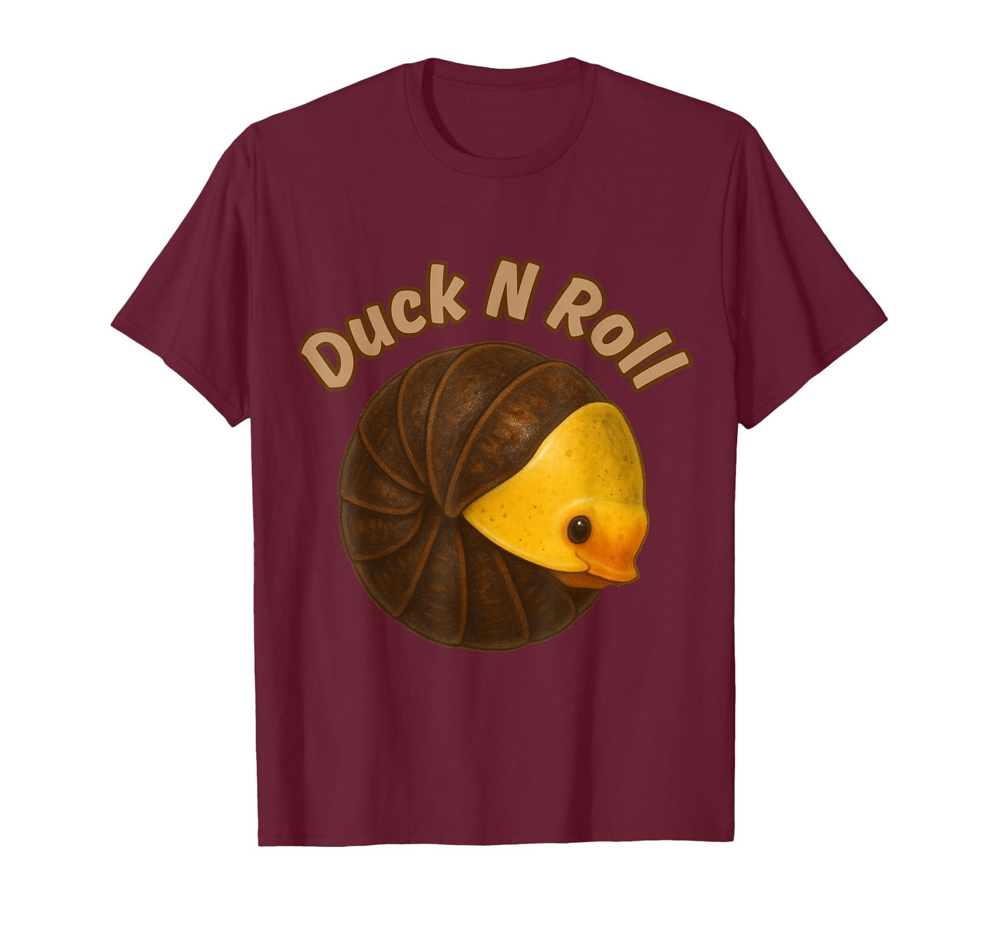 Duck N Roll – Funny Rubber Ducky Isopod Pun Design T-Shirt