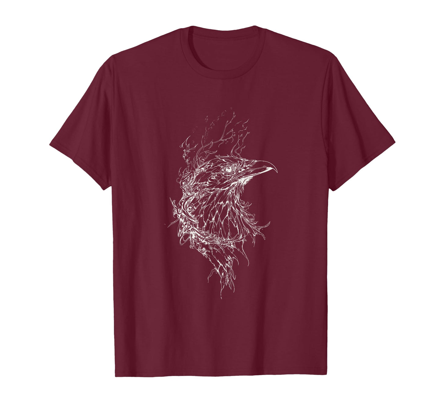 Gothic Raven Bird Crow Moon Light Night Witch Forest Concept T-Shirt