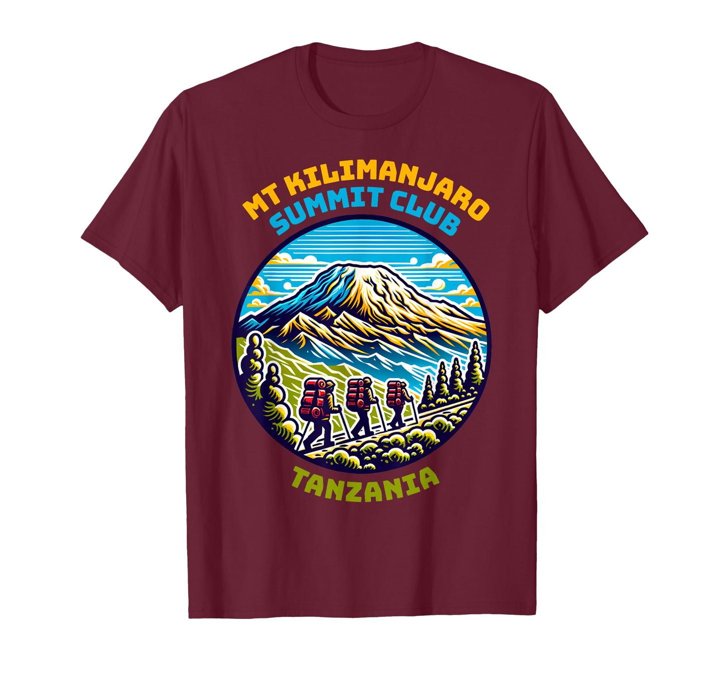 Mt Kilimanjaro Summit Club Tanzania Africa's Highest Hiking T-Shirt