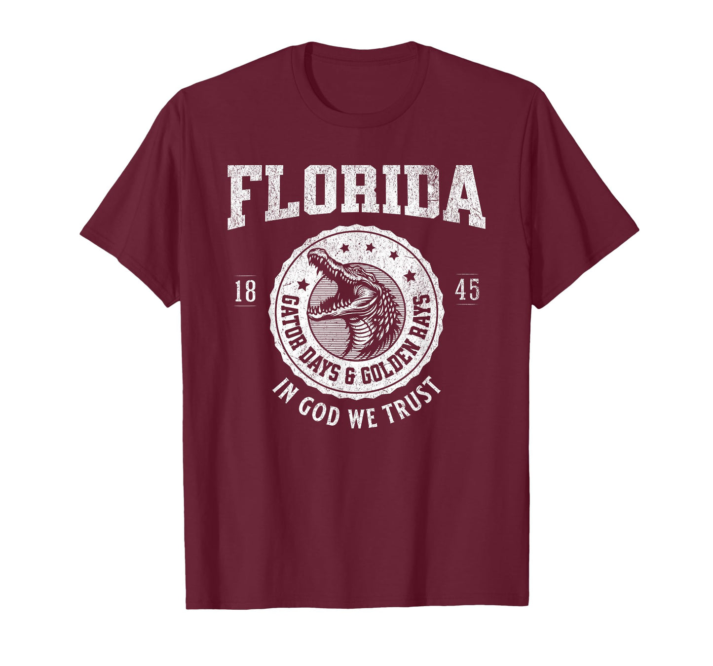 Florida Gator Days & Golden Rays Retro Alligator Head T-Shirt