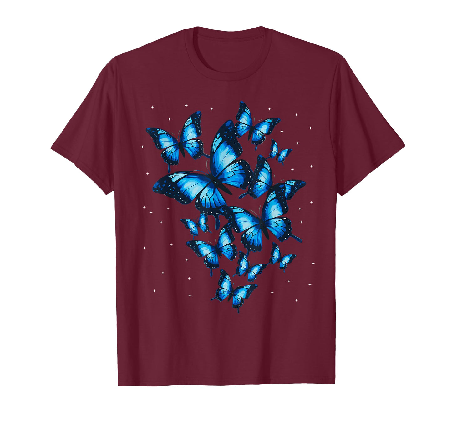 Blue Butterfly Art Beautiful Butterflies T-Shirt