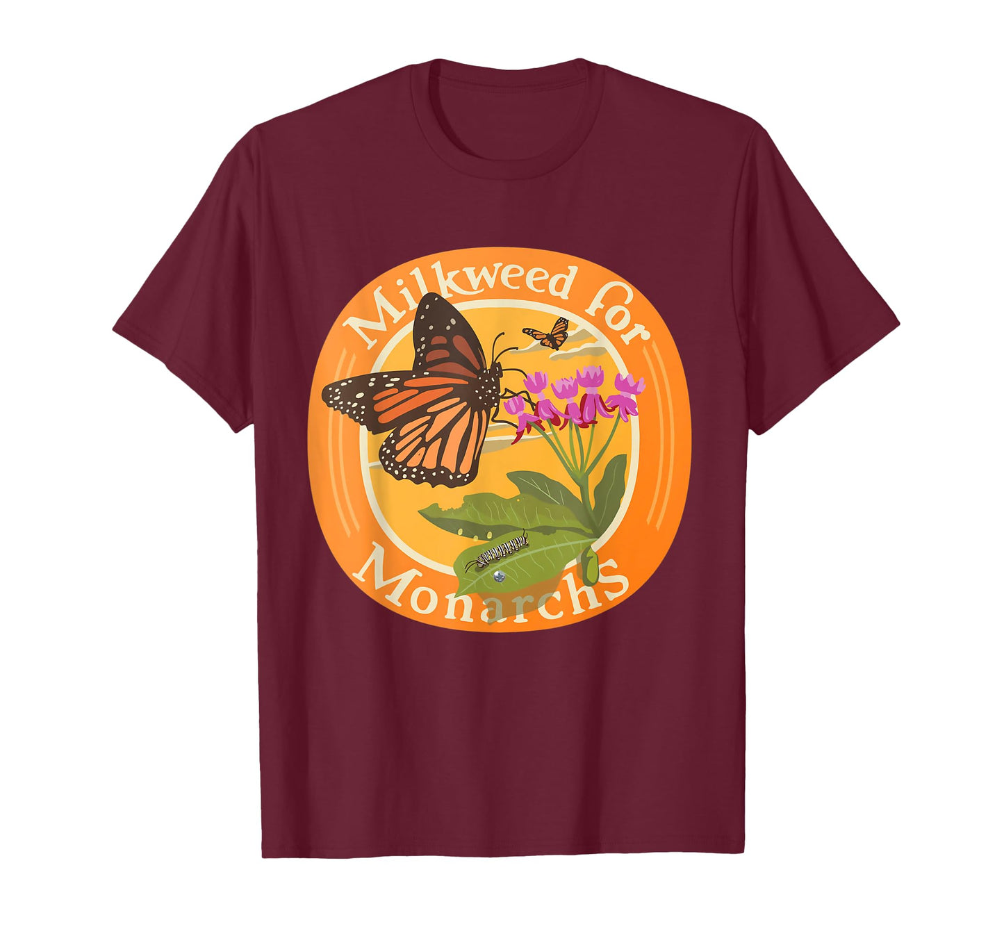 Milkweed For Monarchs Save The Monarch Butterfly Drawing T-Shirt