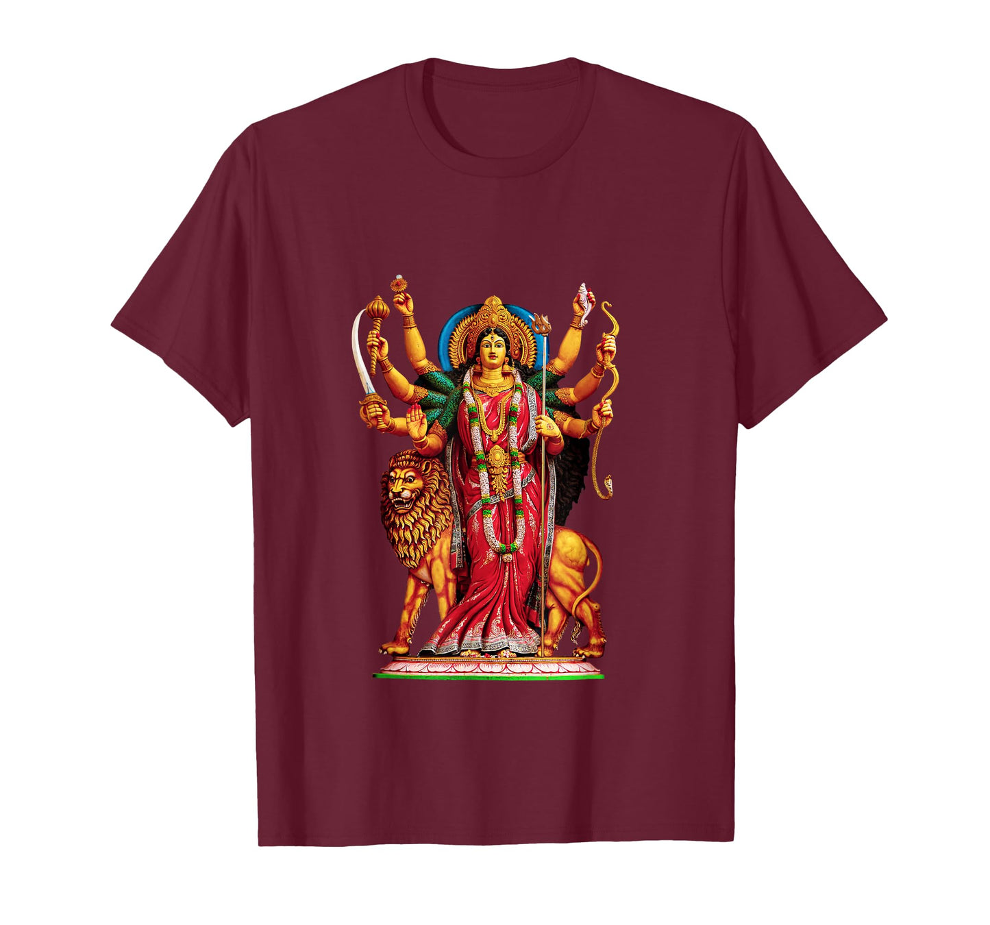 Clever Witty Durga Designs Women's Durga Hindu Religion Divine Glory Goddess T-Shirt
