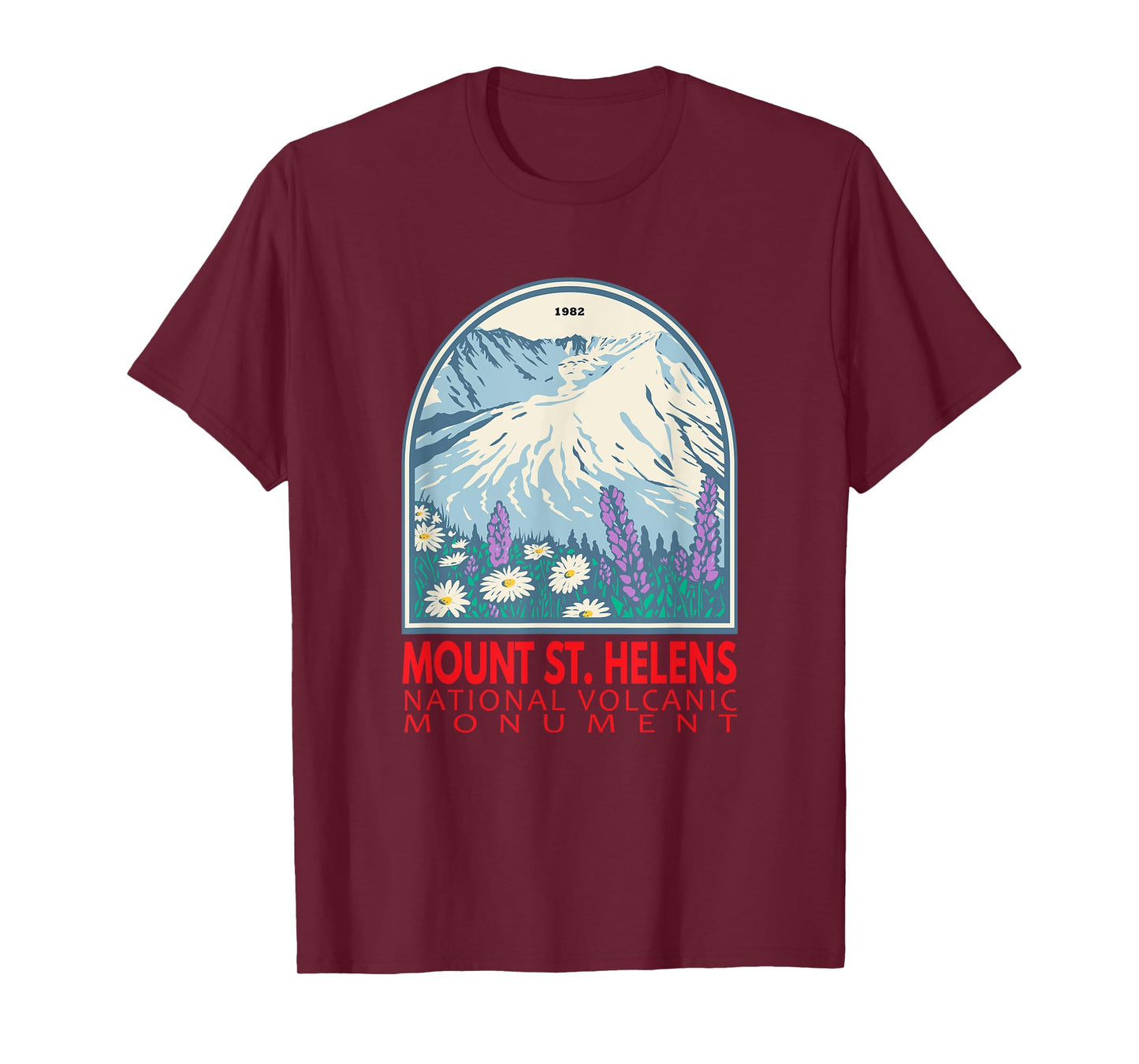 Mount St Helens National Volcanic Monument Emblem Vintage T-Shirt