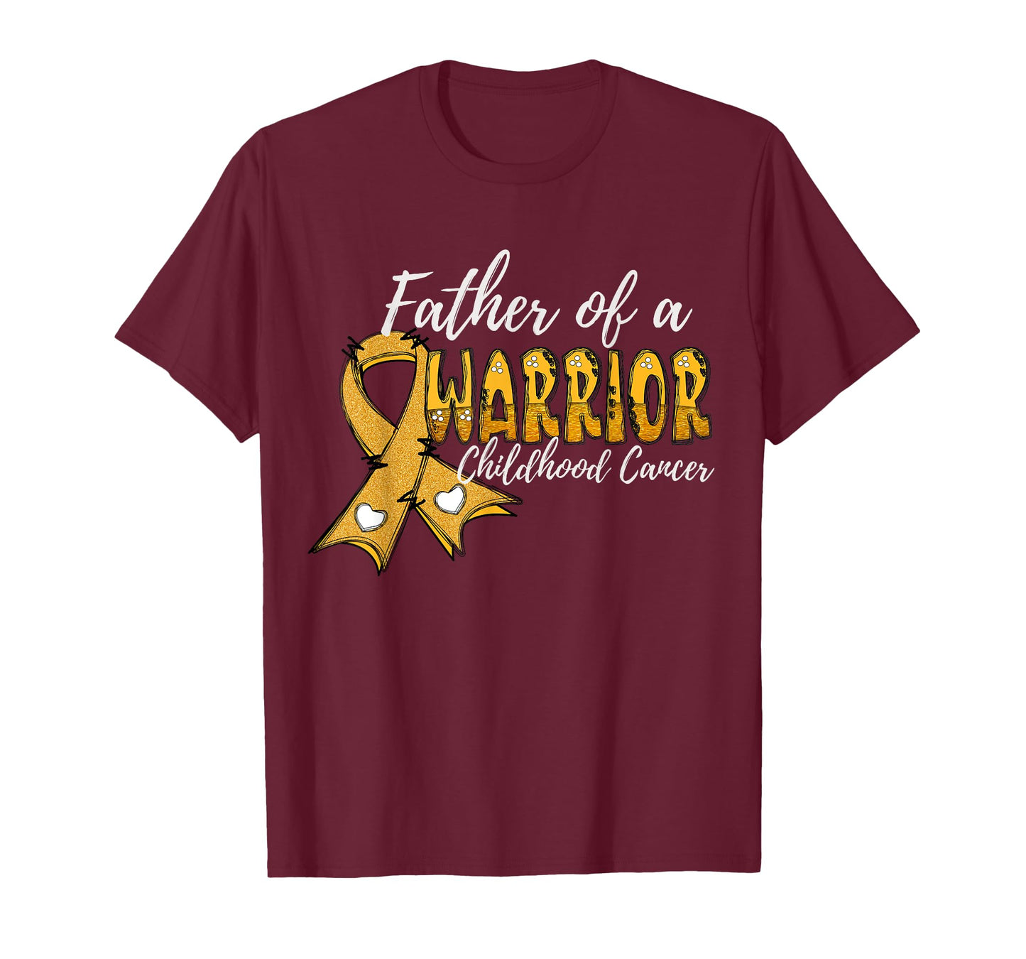 Father Of A Warrior Child Cancer Awareness Family T-Shirt