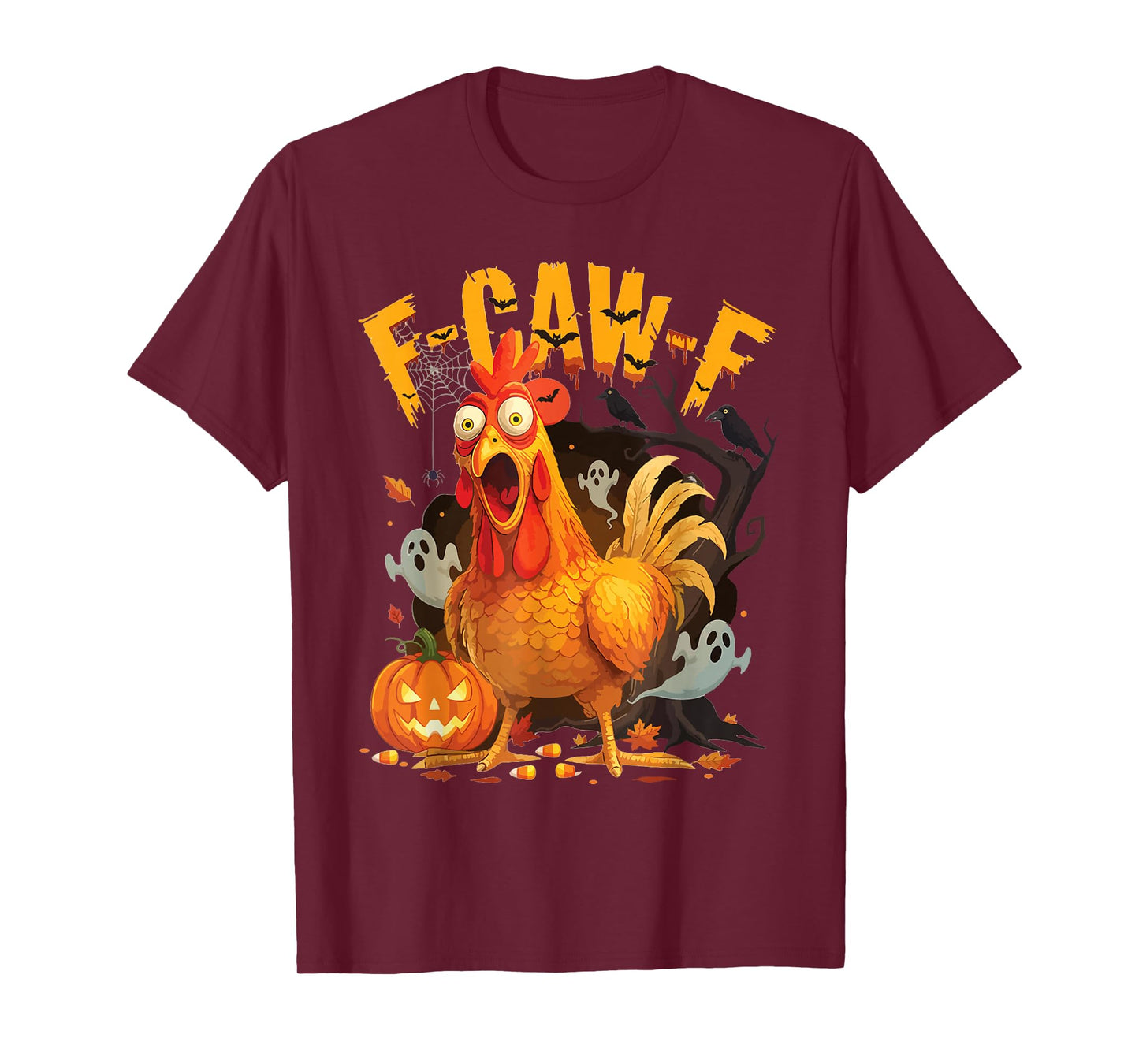 Funny F-Caw-F Funny Chicken Adult Humor Halloween T-Shirt
