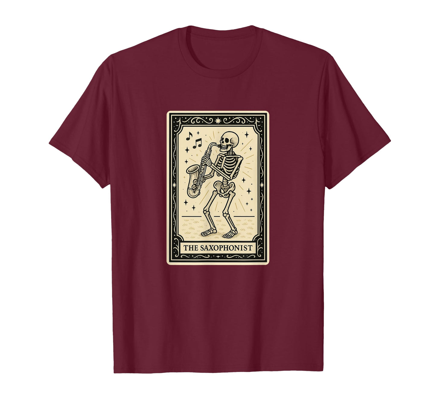 Saxophonist Tarot Card - Halloween Spooky Gothic Saxophone T-Shirt