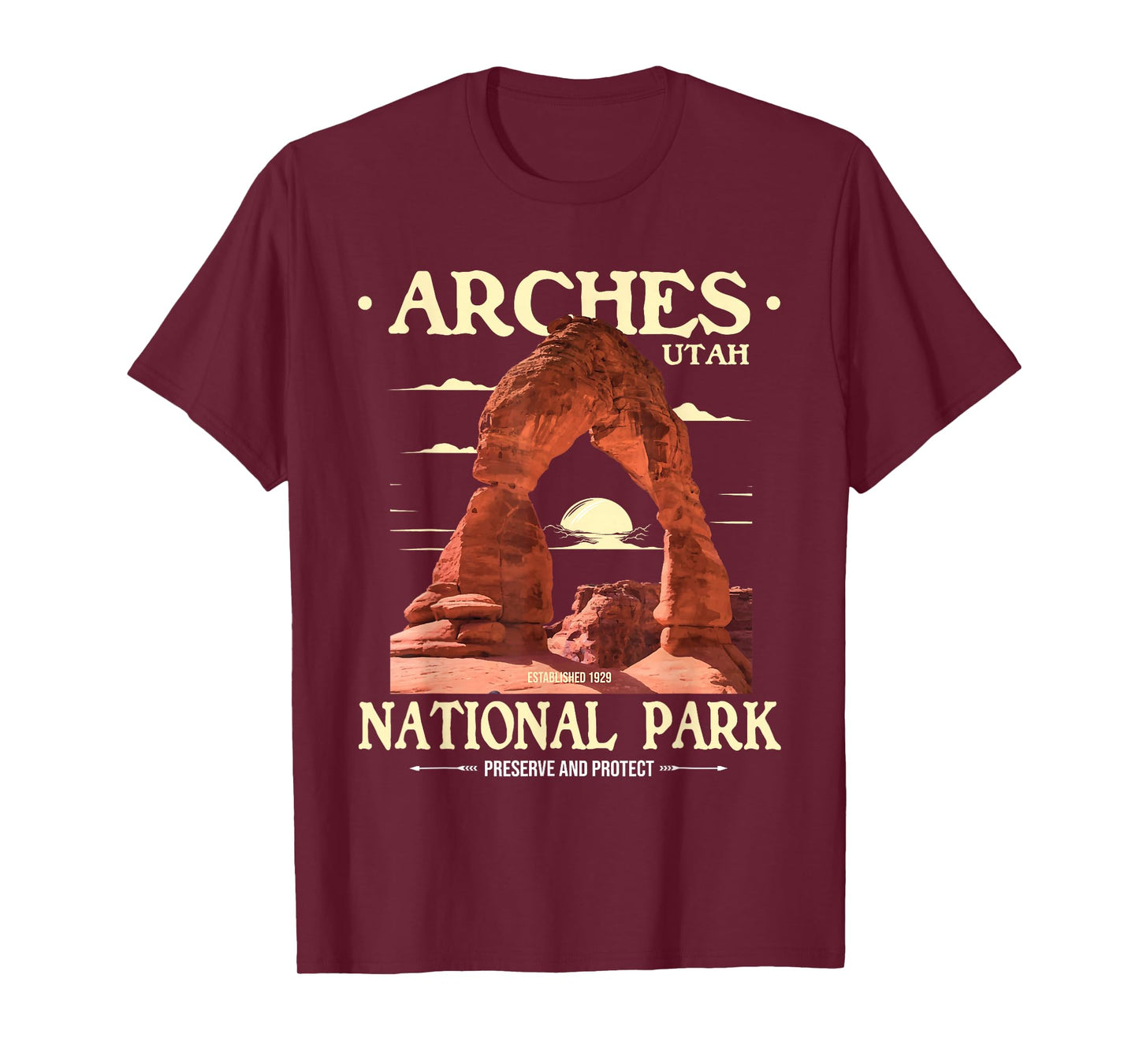 Arches National Park - Retro Hiking & Camping Lover T-Shirt