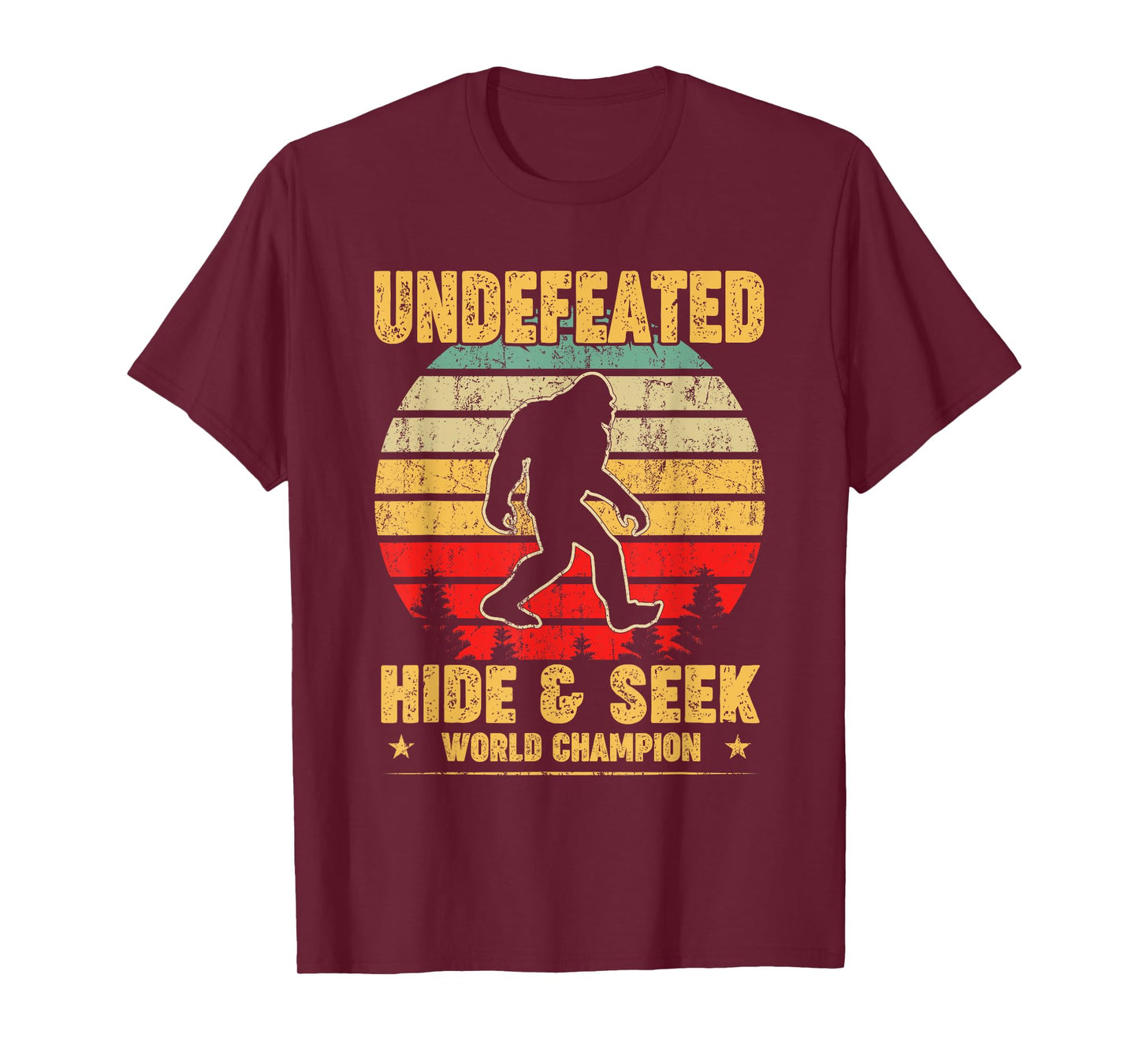 Undefeated Hide and Seek World Champion Bigfoot T Shirt T-Shirt