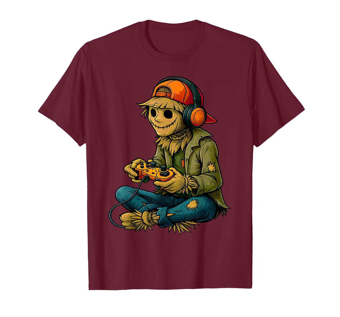 Gamer Halloween Zombie Skeleton Witch Alien Scarecrow Gaming T-Shirt