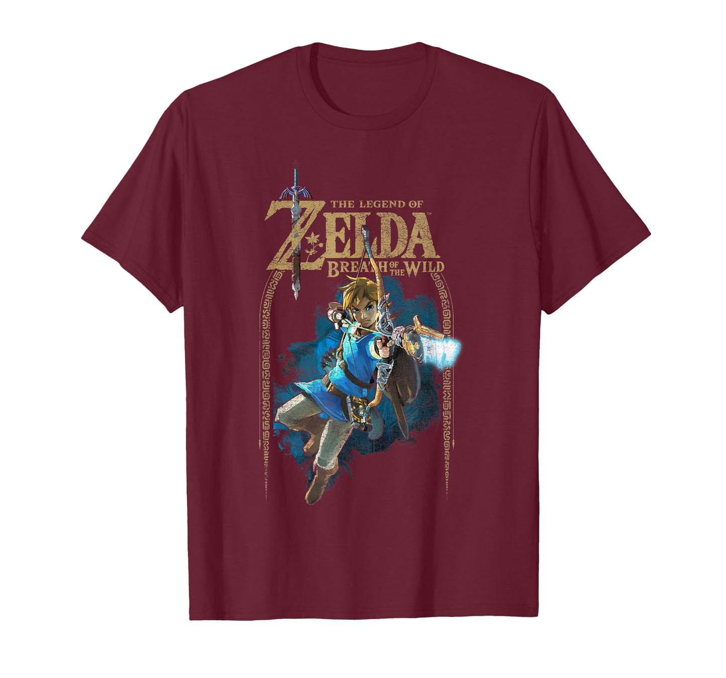 Zelda Breath Of The Wild Link Arch Shot Logo Graphic T-Shirt T-Shirt