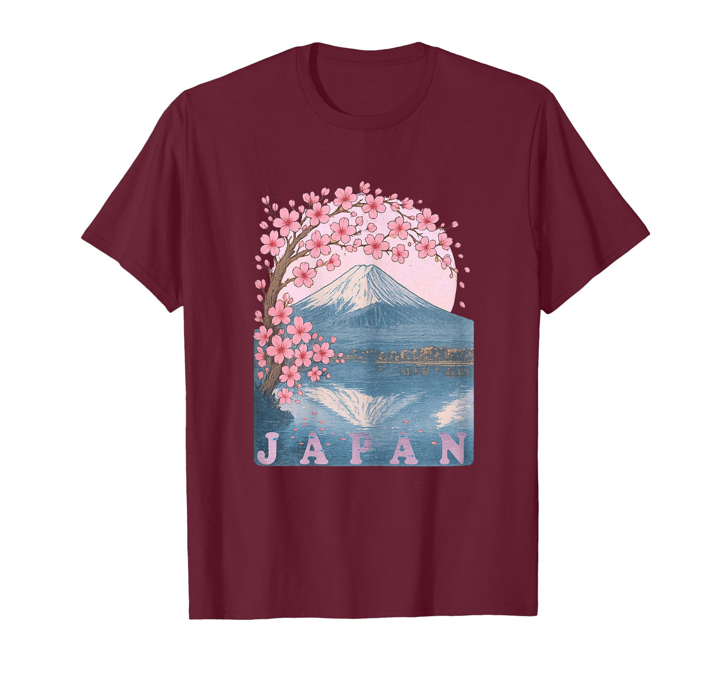 Japanese Cherry Blossom Mt Fuji Japan Art Women T-Shirt