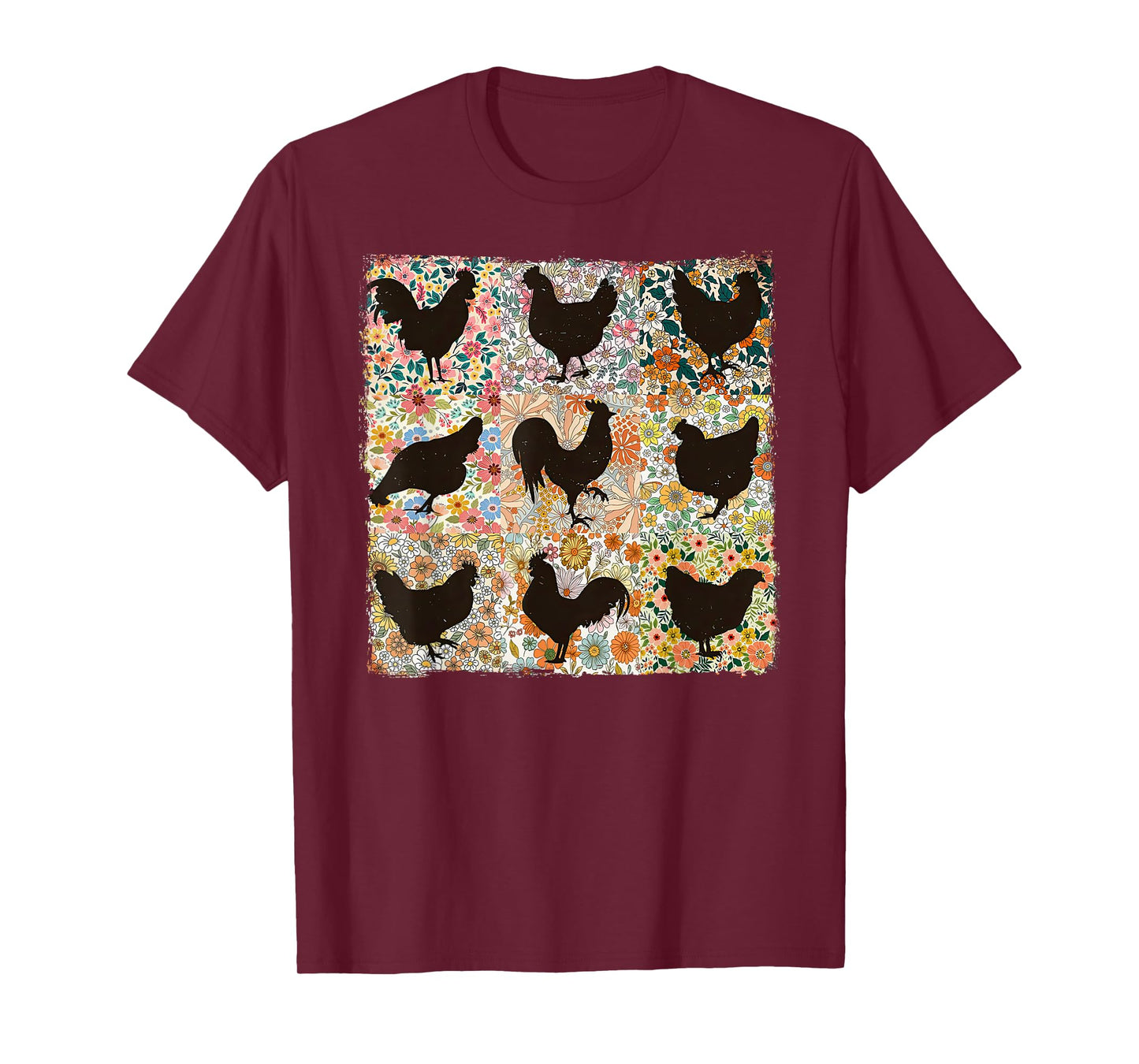 Boho Chicken Farm Happy Mother's Day Animal Chicken Flower T-Shirt