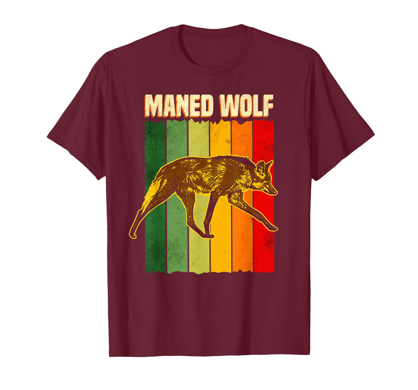Maned Wolf South America Animal Colorful T-Shirt