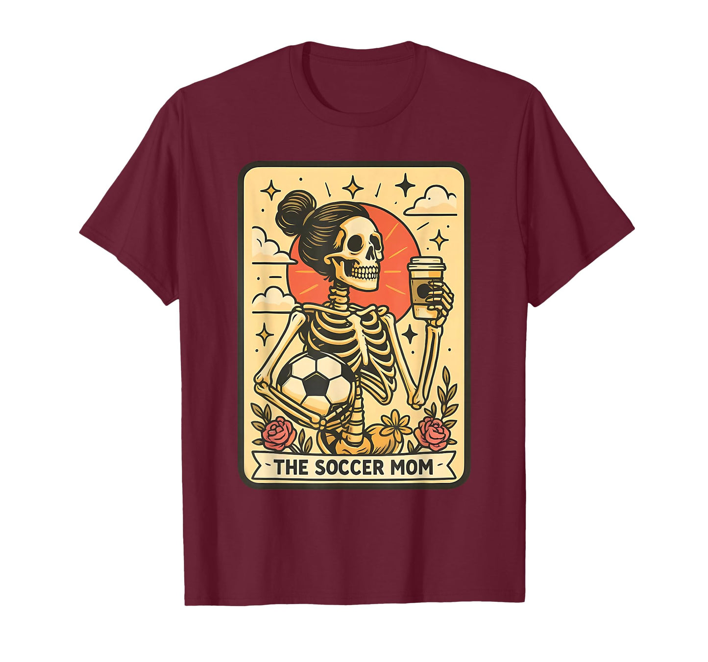 Halloween Soccer Mom Tarot Card Soccer Mama Sports Game Day T-Shirt