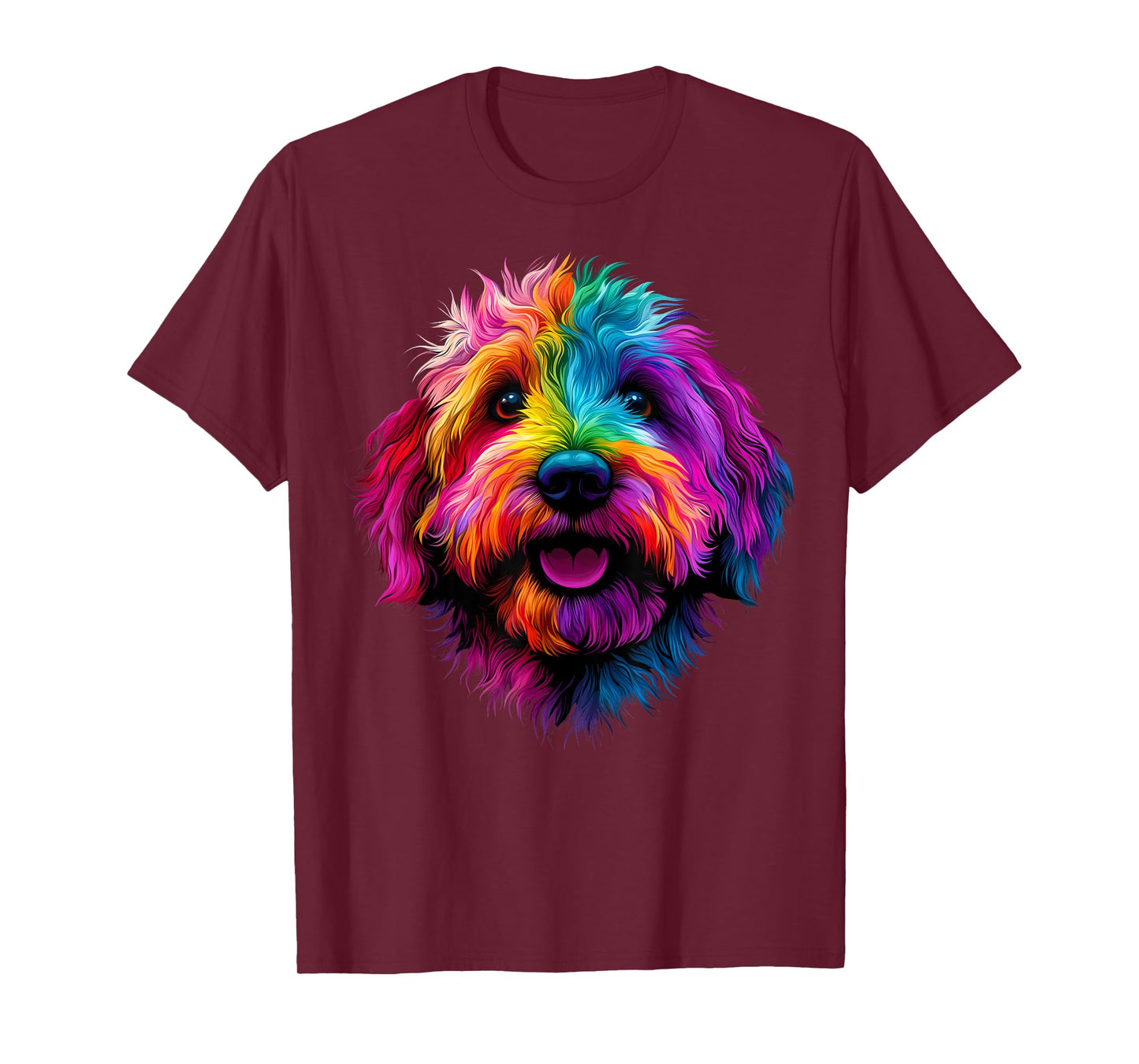 Colorful Aussiedoodle Aussie Doodle Dog Lover Black T-Shirt for Men Women Kids