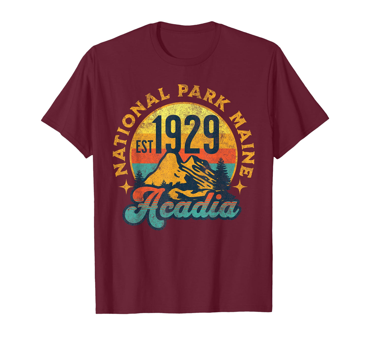 Acadia Maine Nature Mountains Hiking Outdoors Vintage T-Shirt