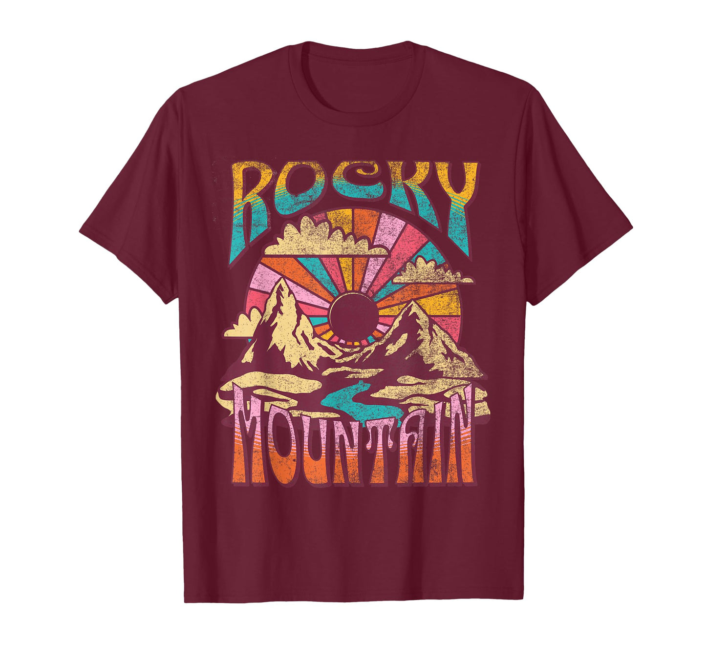 Rocky Mountain Colorado Nature Hiking Mountains Outdoors T-Shirt