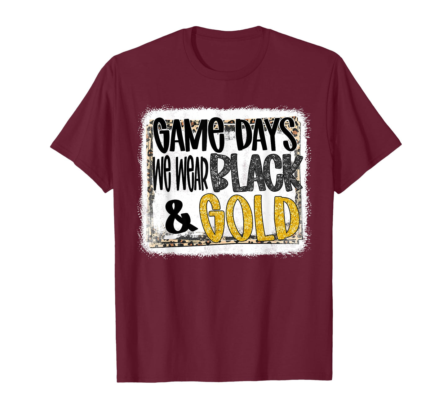 On Gameday Football We Wear Black And Gold School Spirit T-Shirt