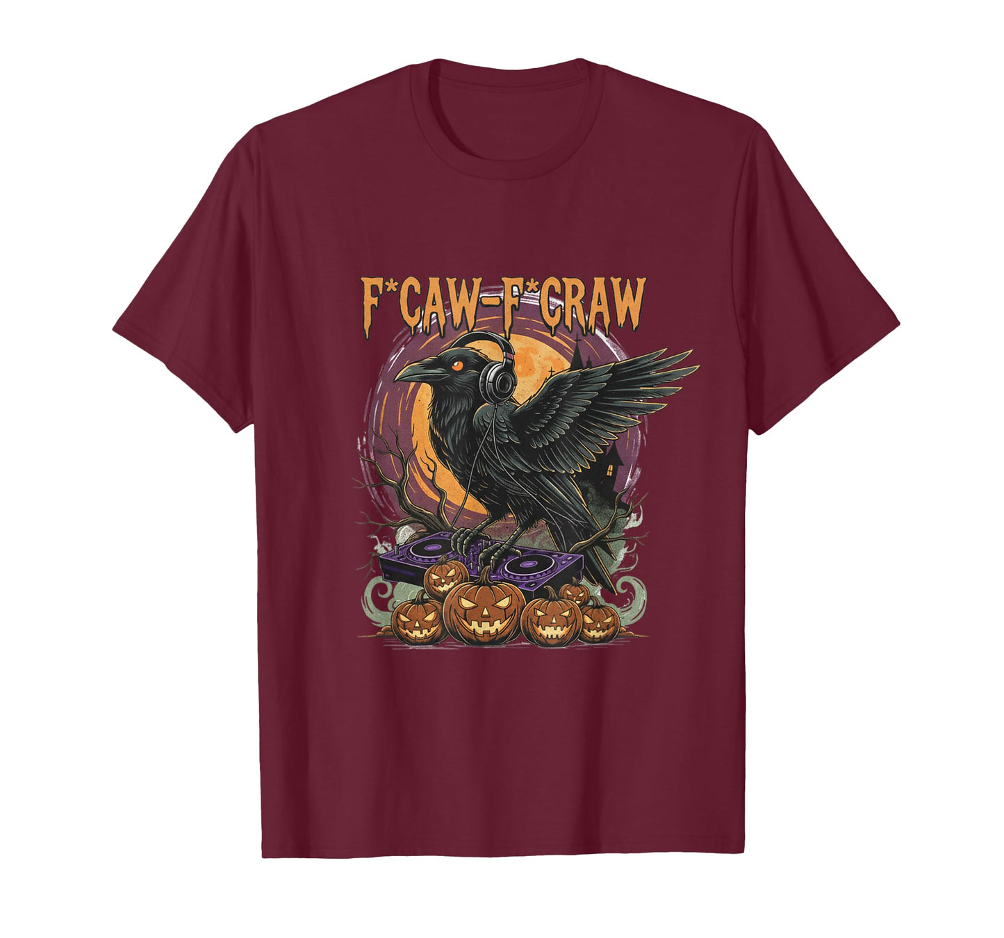Halloween DJ F-CAW-F Dubbing Musical Craw Festive T-Shirt