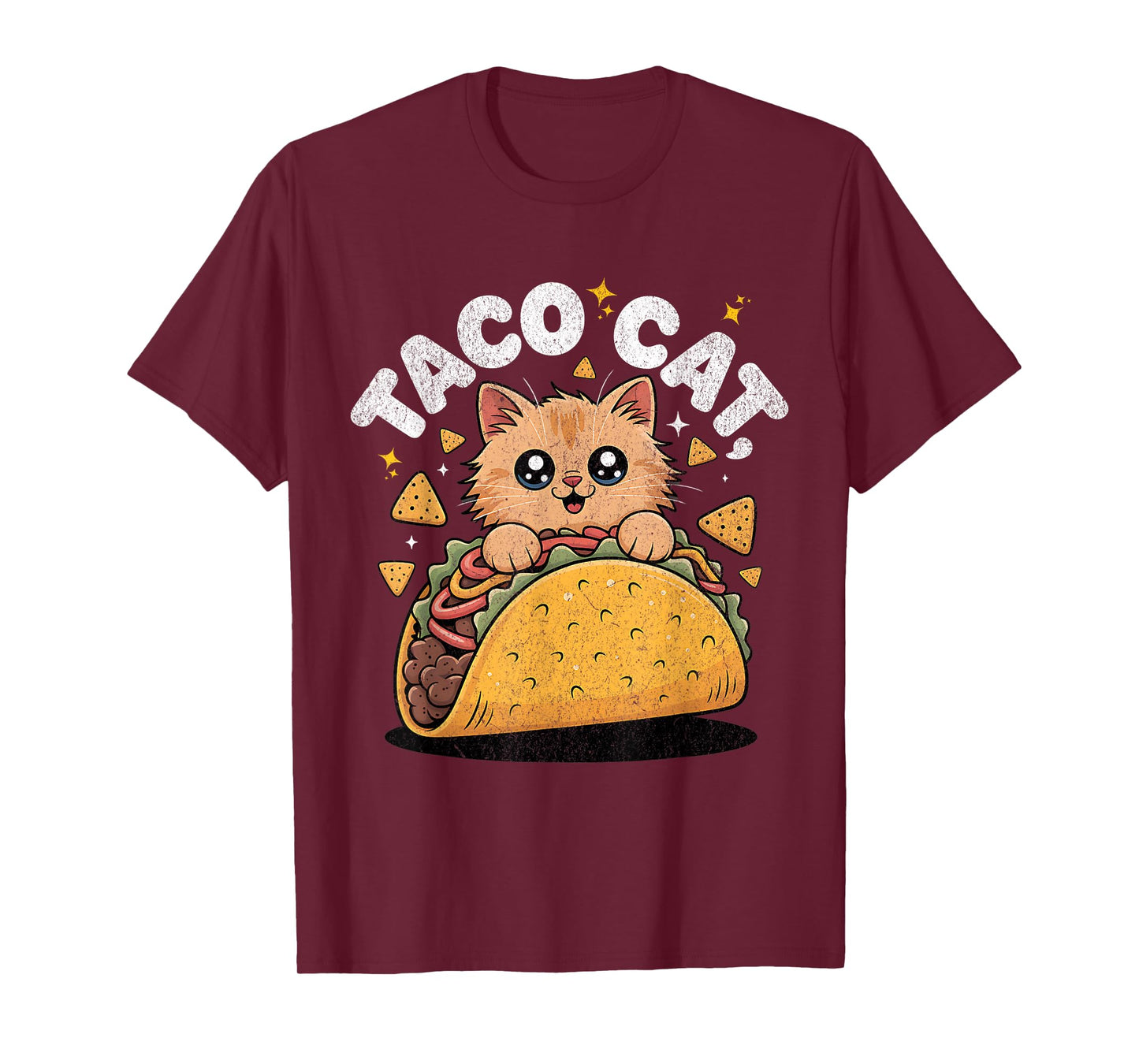 Funny Taco Cat Cute Cat in Taco Graphic Tee T-Shirt