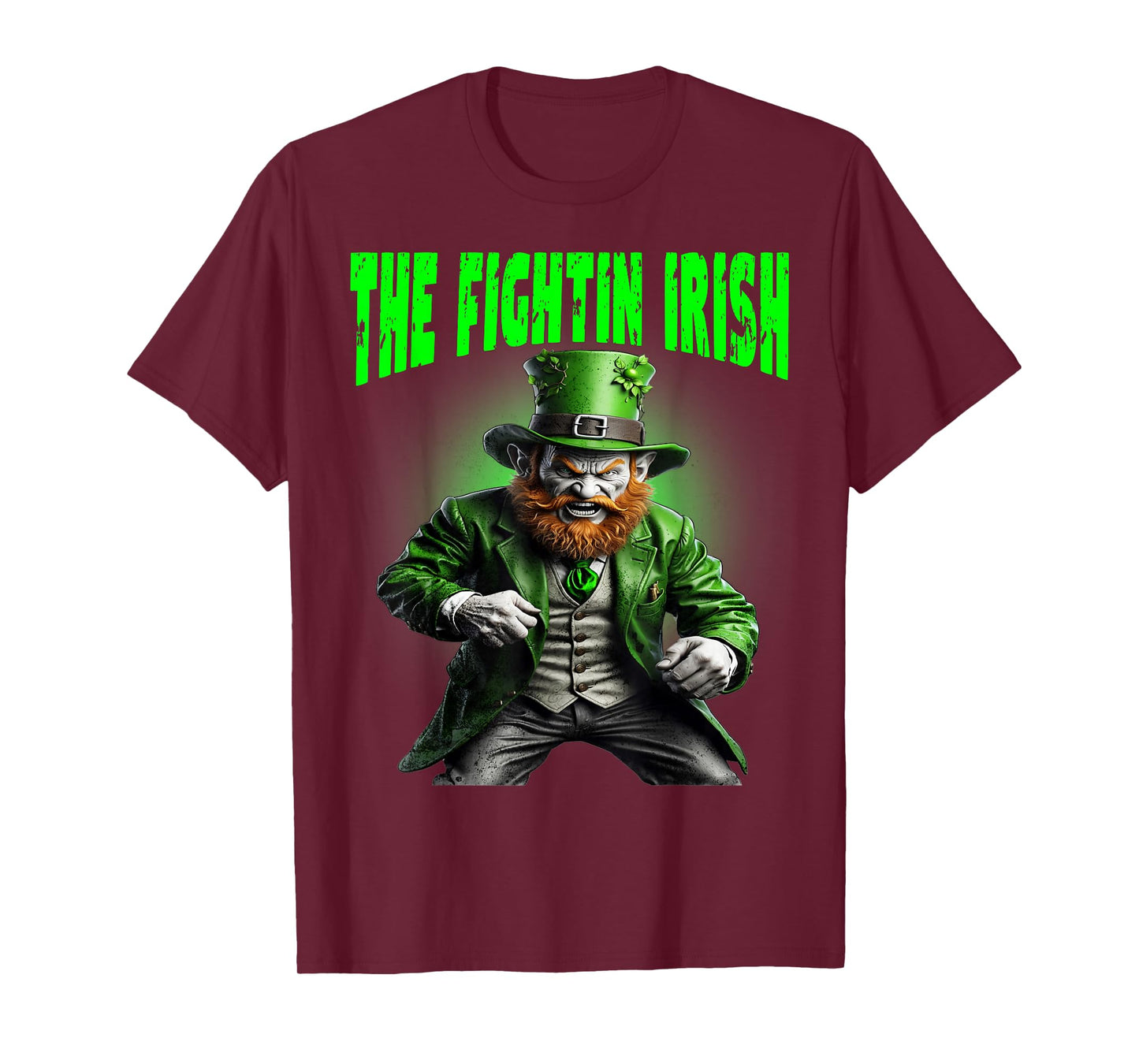 The Fighting Irish Crazy Leprechaun funny Irish tee T-Shirt