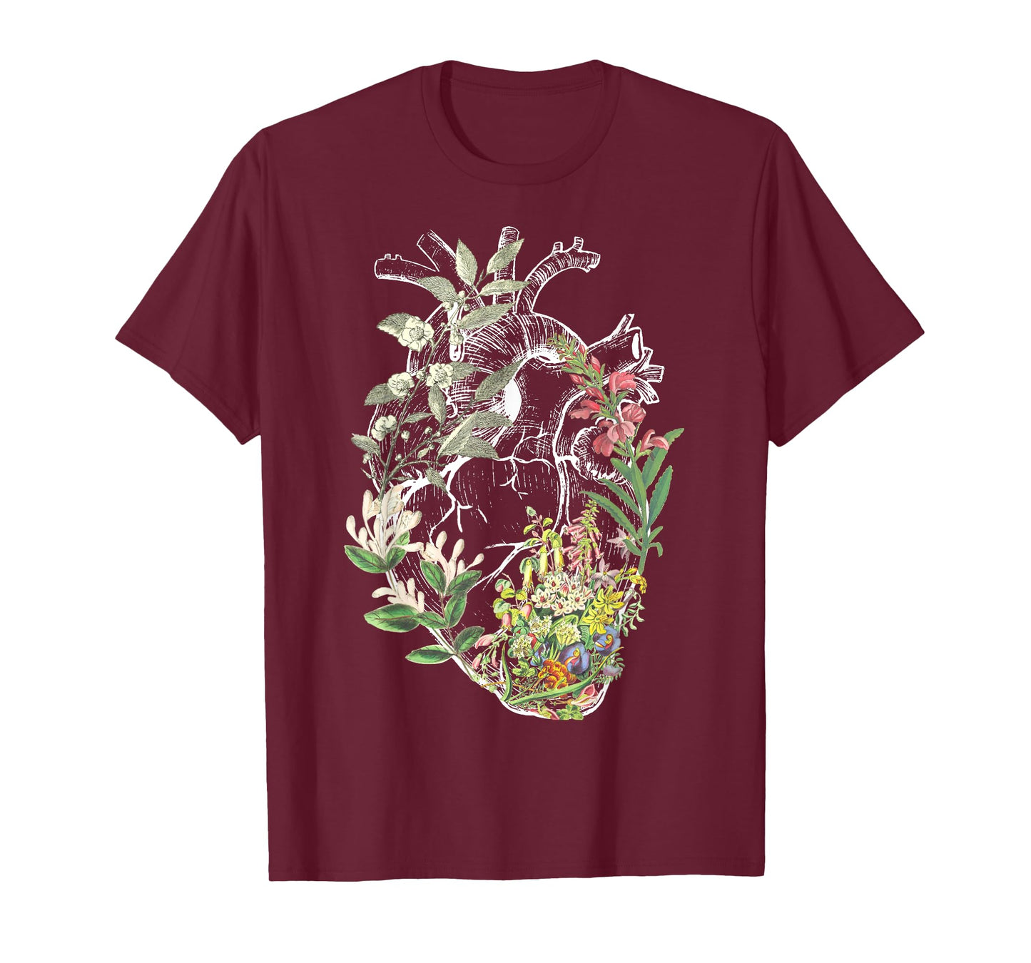 Anatomical Heart And Flowers Show Your Love T-Shirt