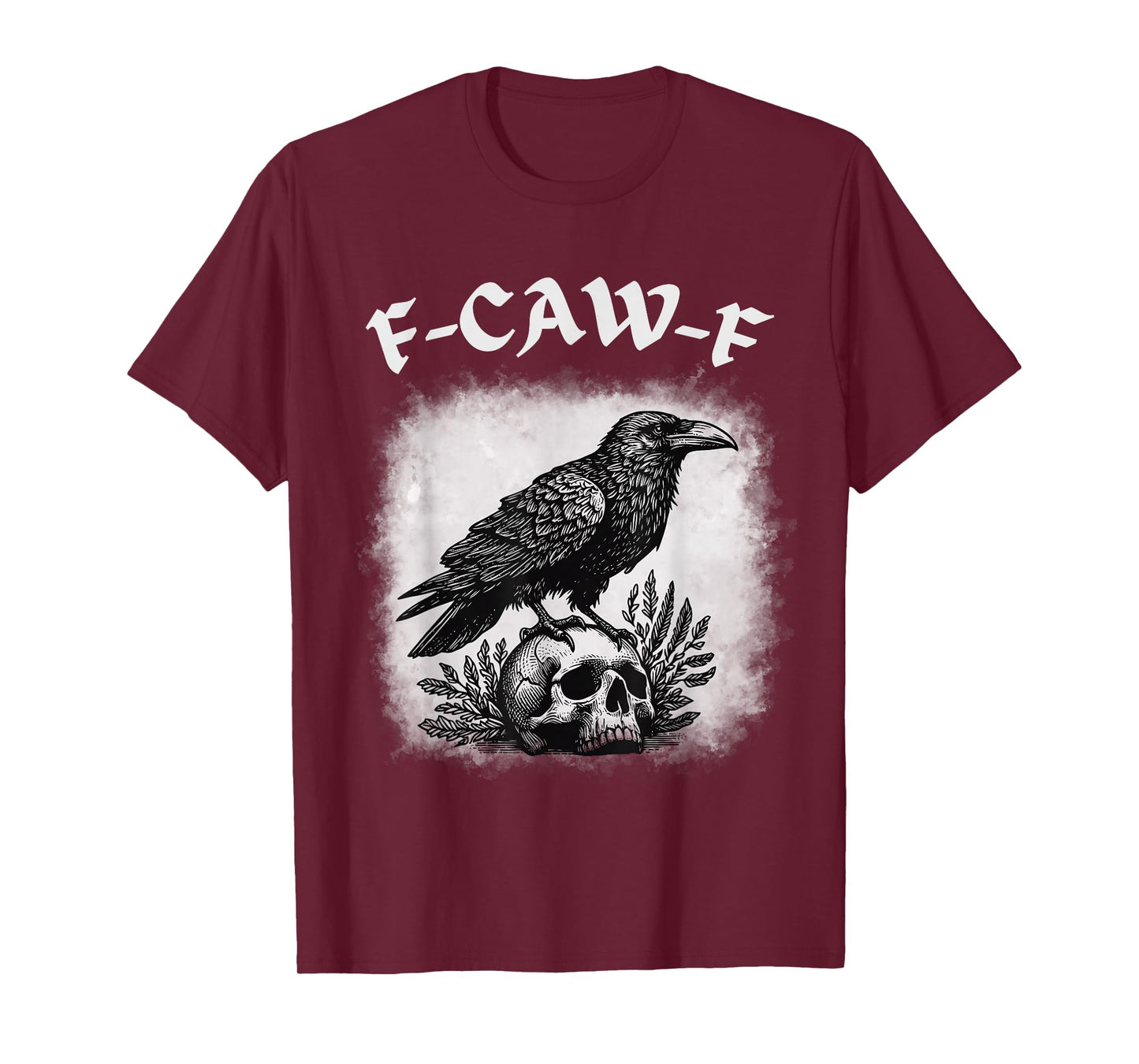 F Caw F Crow Funny Gothic Bird Illustration Humour T-Shirt