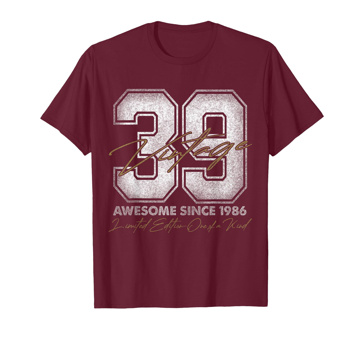 39 Year Old Gifts Vintage 1986 Limited Edition 39th Birthday T-Shirt
