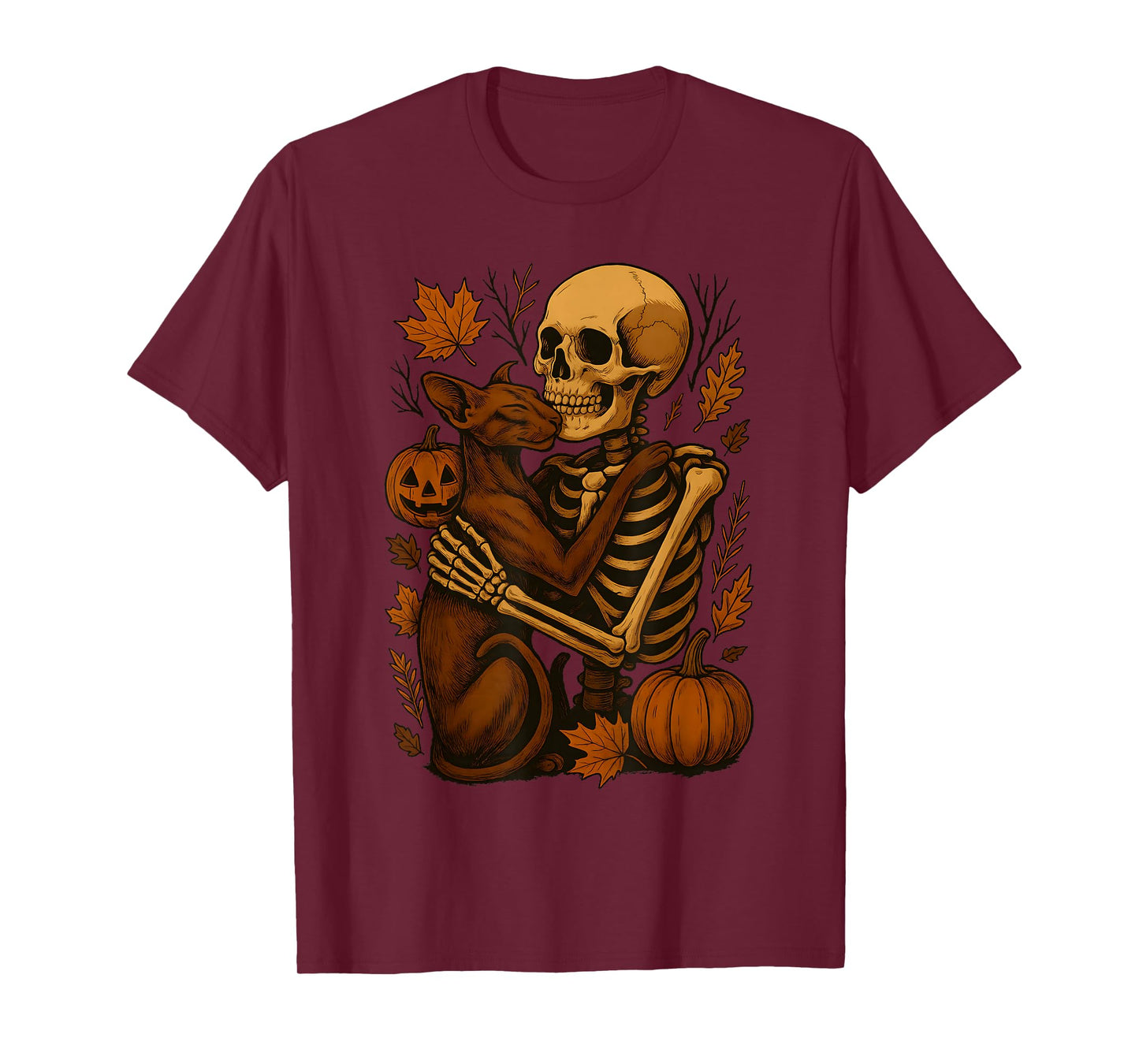 Skeleton Hugging Oriental Shorthair T-Shirt