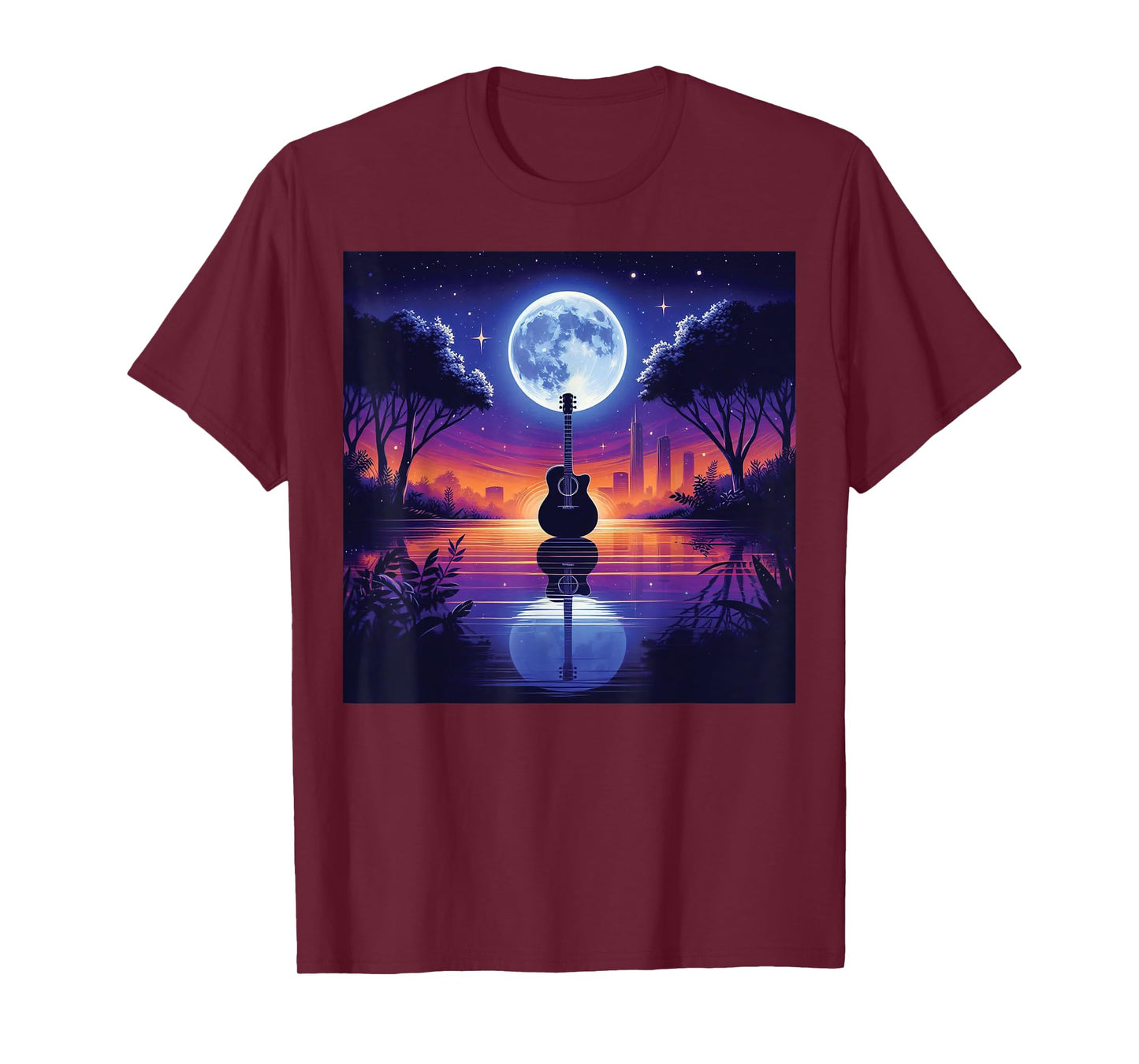 Guitar Lake Shadow Love Guitar Musician T-Shirt