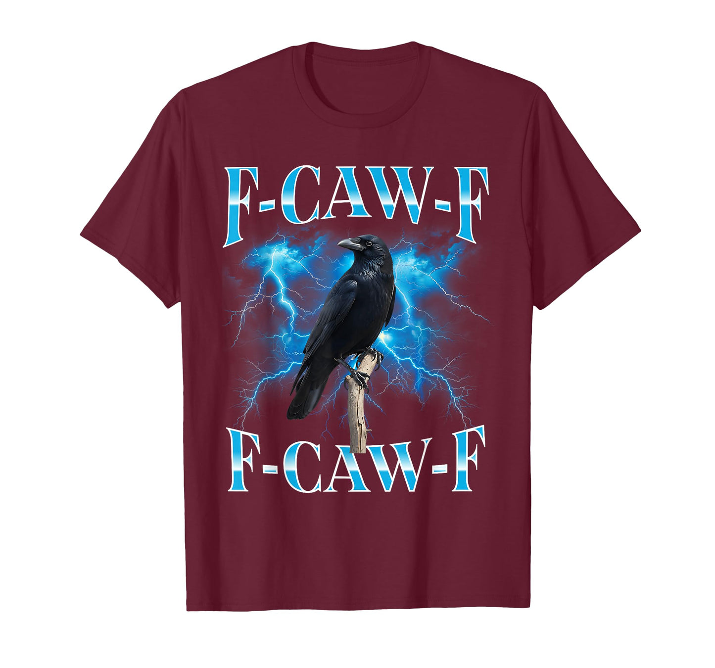 F-Caw-F Black Crow Black Bird Raven Gothic Bootleg Meme T-Shirt
