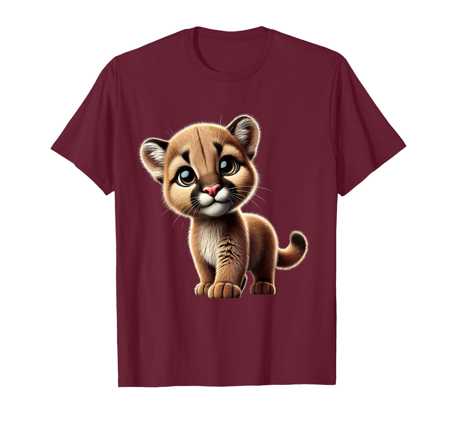 Cute Cougar Cub Adorable Wildlife Art T-Shirt
