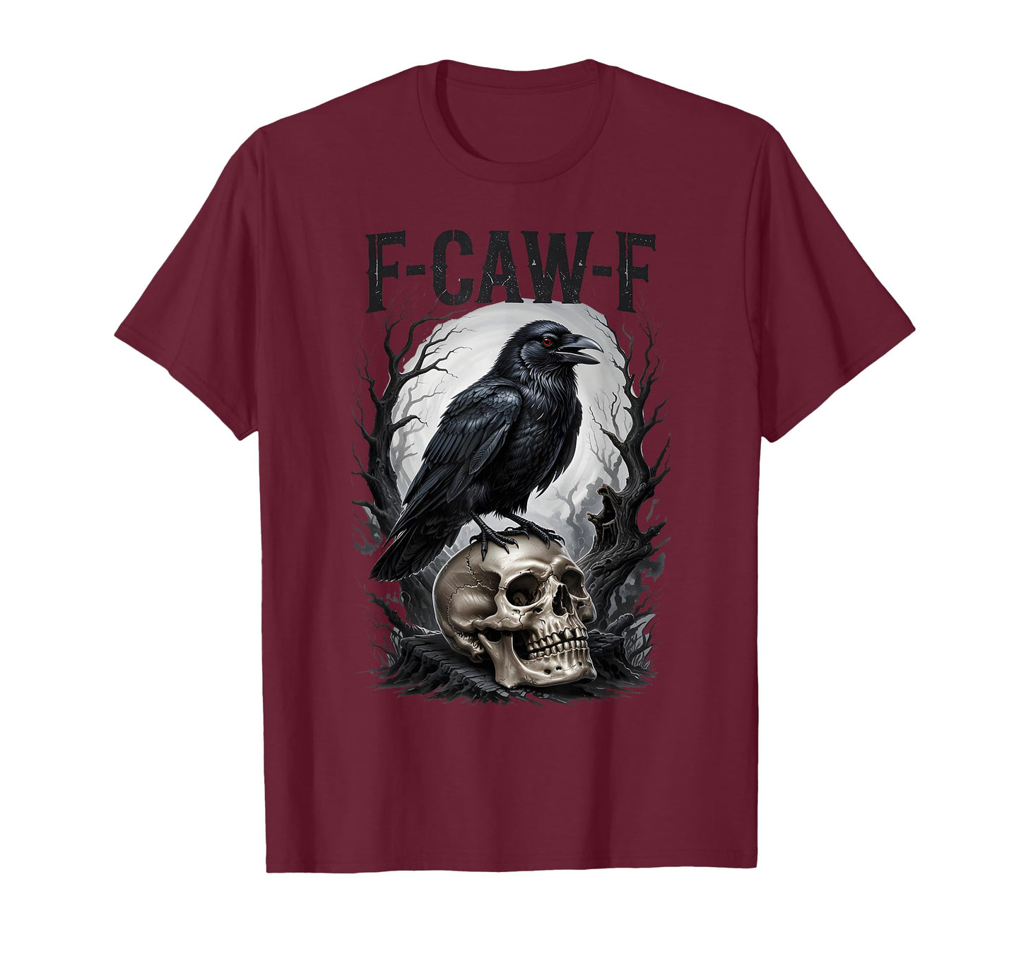 Halloween F Caw F Black Bird F-Caw-F Crow Women Men T-Shirt