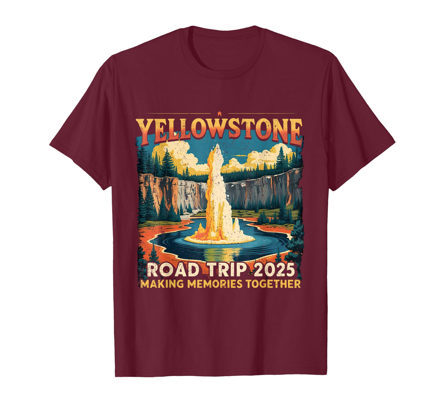 Yellowstone Road Trip 2025 Vintage Tee T-Shirt