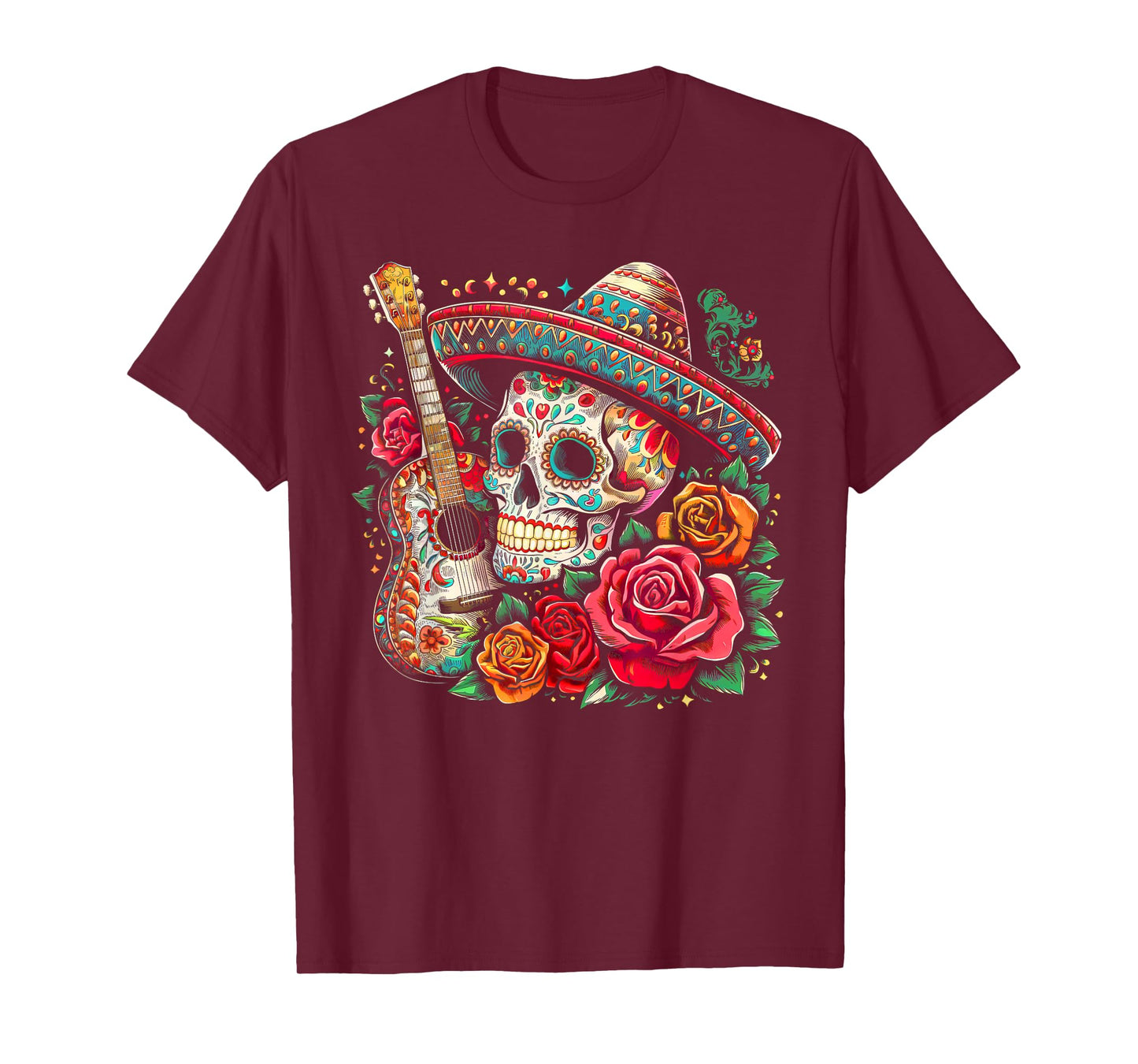 Cinco De Mayo Skull Sombrero Fiesta Mexican Skull Men Women T-Shirt