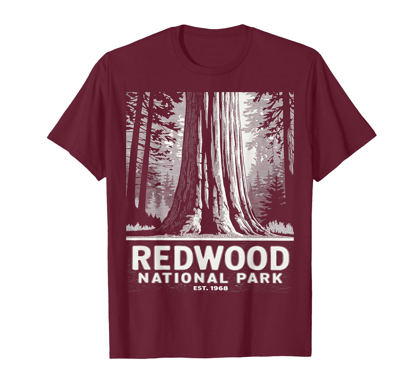 Redwood National Park Vintage Camping Hiking Men Women Kids T-Shirt