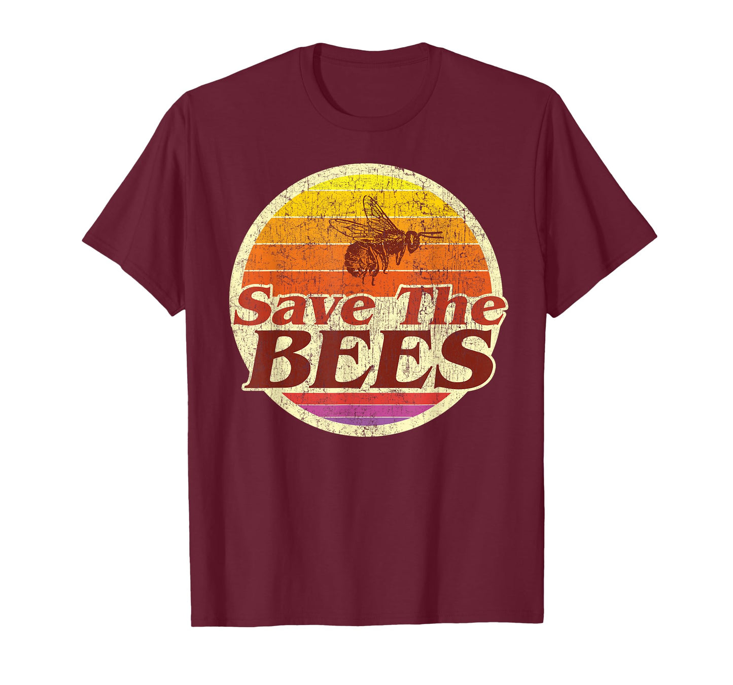 Save Bees Women Men Vintage Distressed Used Look Retro Bee T-Shirt
