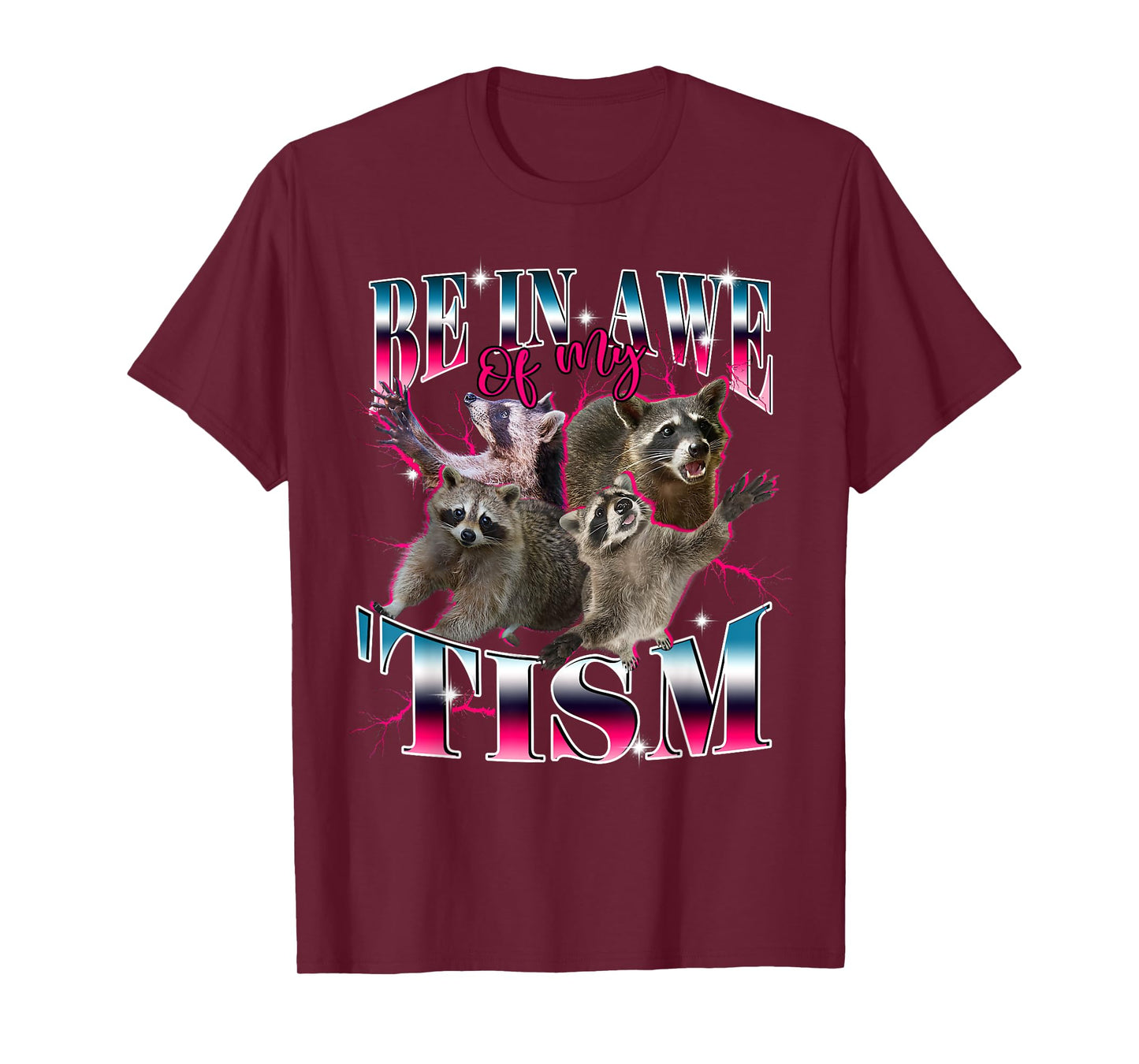 Autism Funny Be In Awe Of My 'Tism Meme Autistic Raccoon Kid T-Shirt