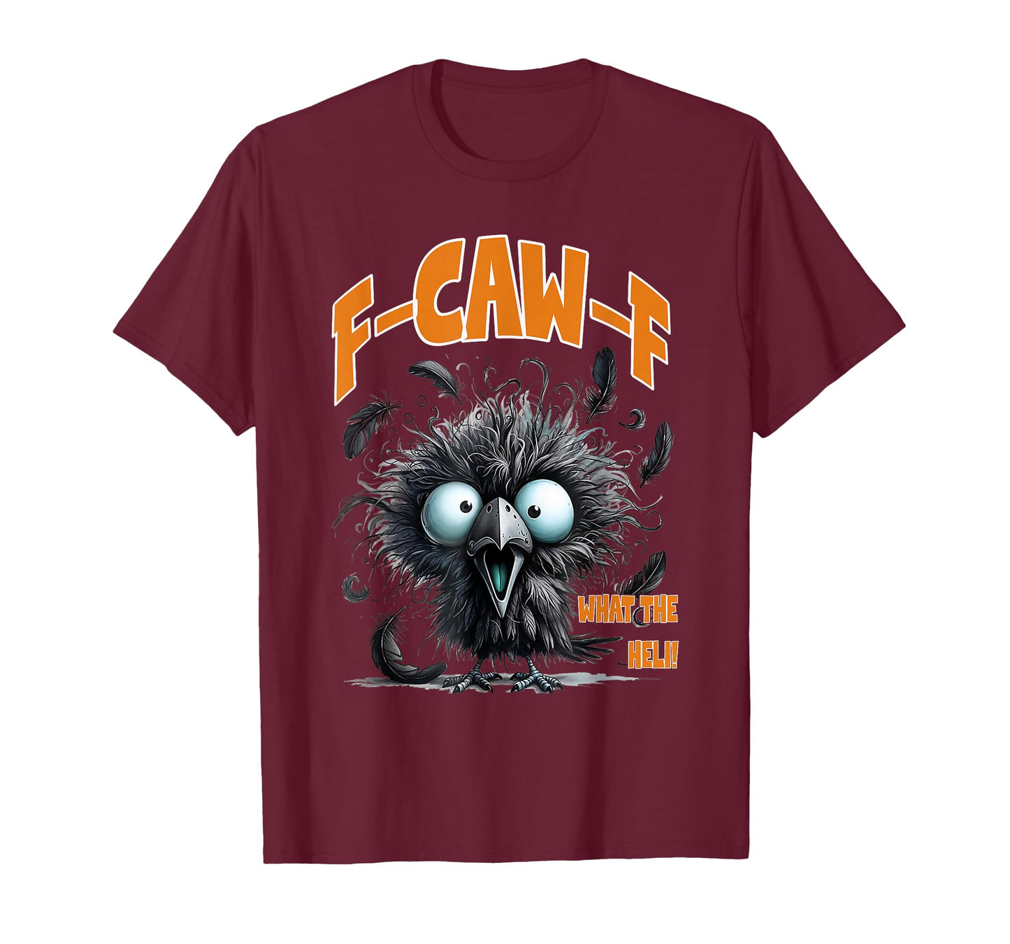 Black Crow F-Caw-F Funny Black Bird Gothic Meme T-Shirt