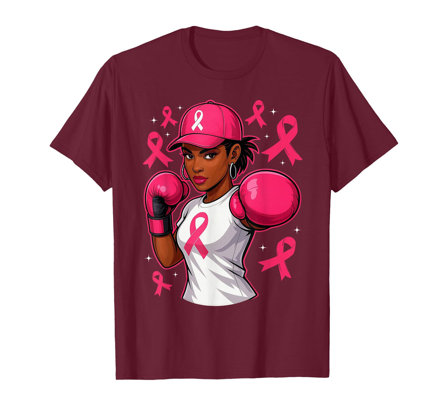 Black African American Women Breast Cancer Awareness Support T-Shirt